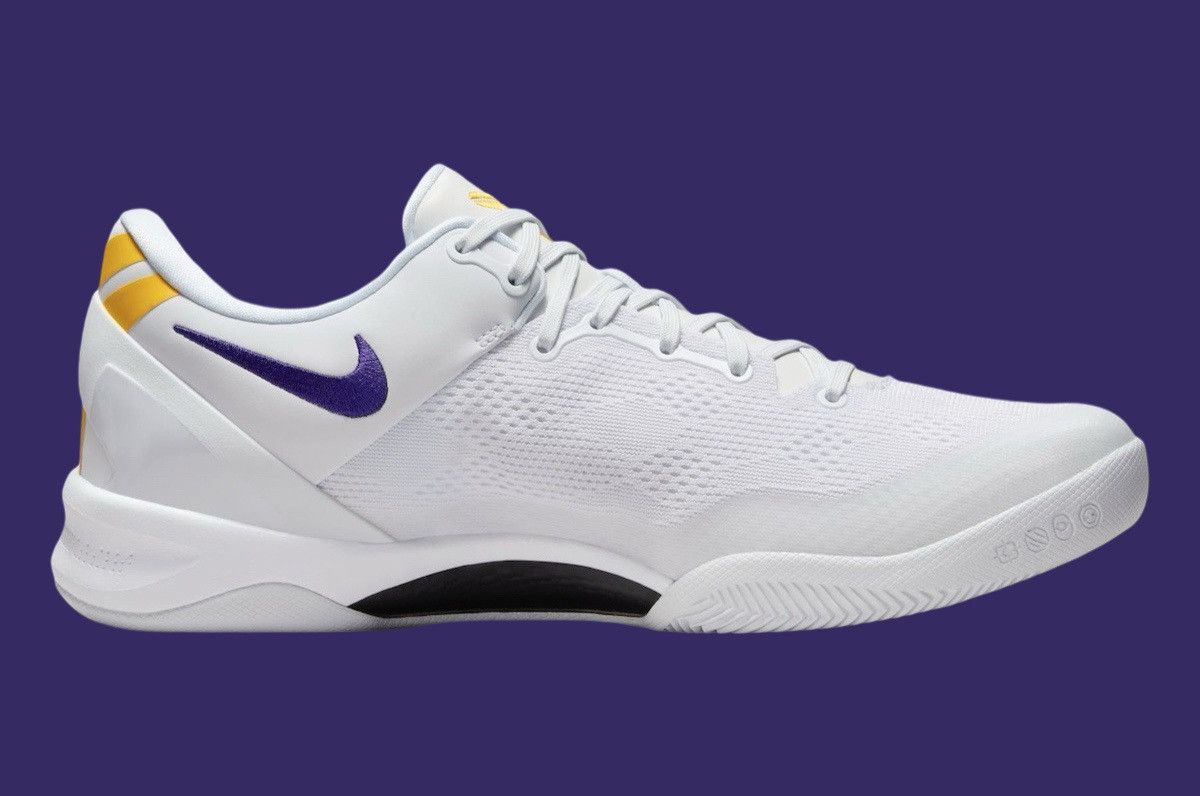 Nike 2024 NIKE KOBE 8 PROTRO LAKERS HOME WHITE/PURPLE (10.5) Size US 10.5 / EU 43-44 - 5 Thumbnail