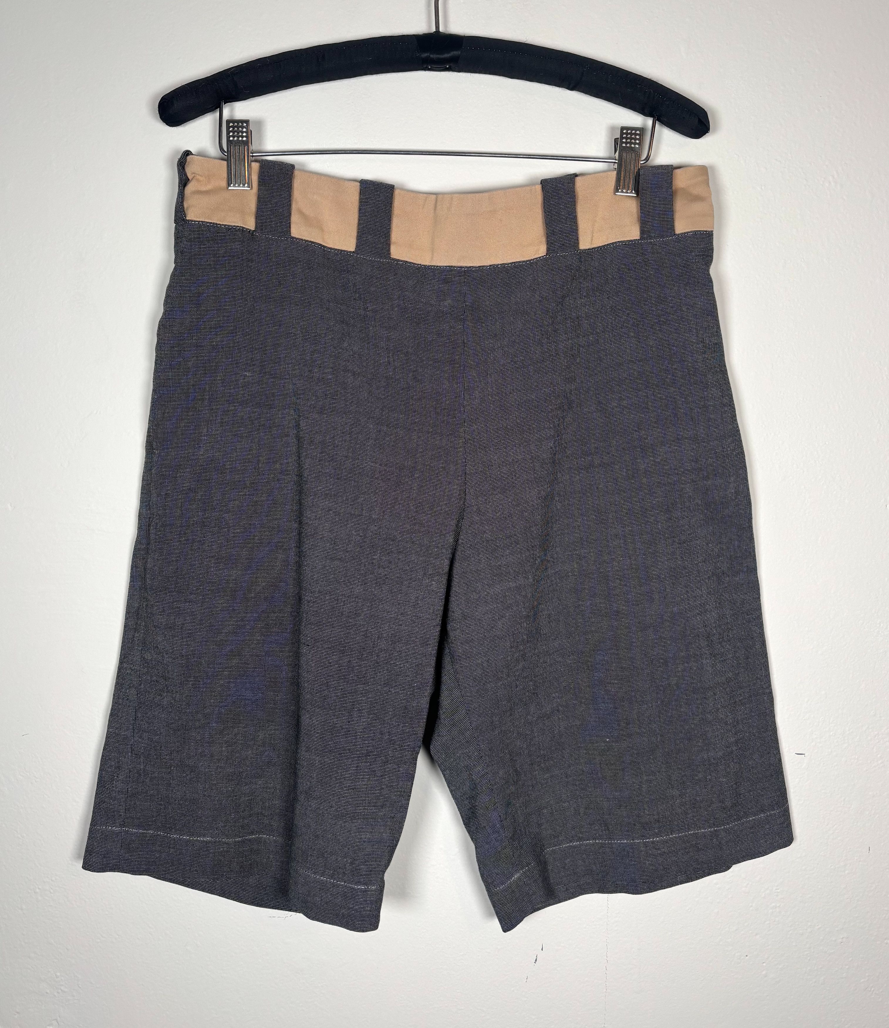 Y's for Men Grey Suit Fabric Shorts Size US 31 - 2 Thumbnail