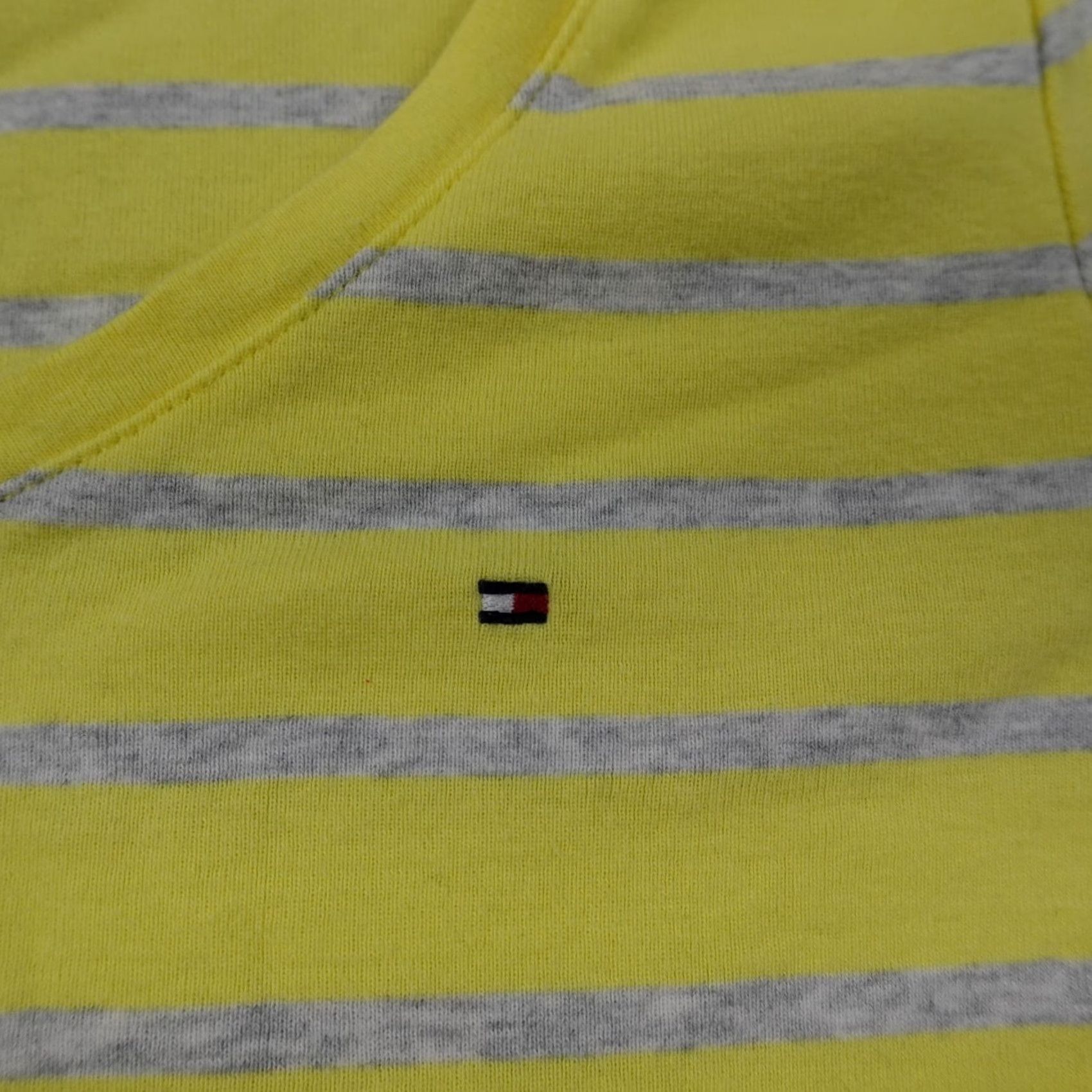 Tommy Hilfiger Tommy Hilfiger Shirt Womens L Yellow Gray Striped Casual Preppy Lightweight Size L / US 10 / IT 46 - 2 Thumbnail