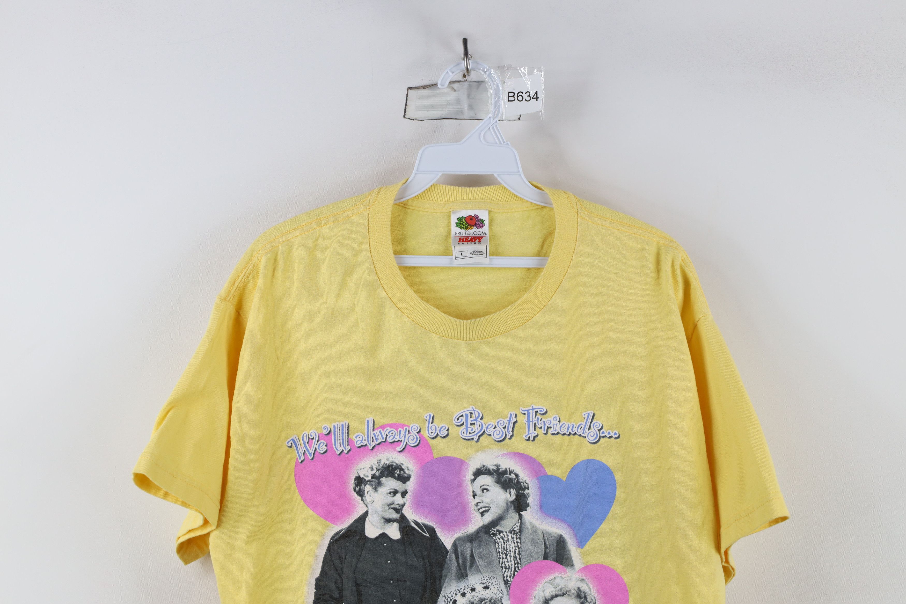 Fruit Of The Loom × Vintage Vintage Y2K 2005 I Love Lucy Spell Out Short Sleeve T-Shirt Size L / US 10 / IT 46 - 2 Thumbnail