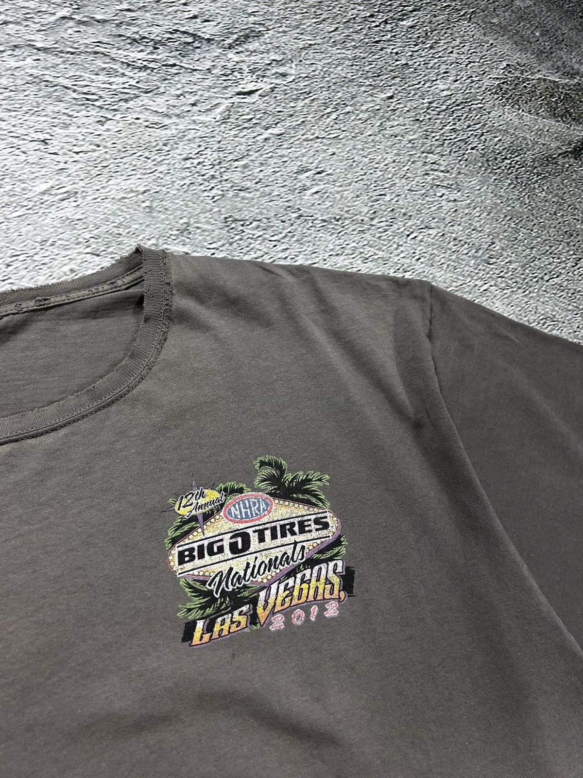 Anvil × Vintage Vintage trashed t-shirt Anvil Las Vegas Big O Tires 2012 Size US XXL / EU 58 / 5 - 2 Thumbnail