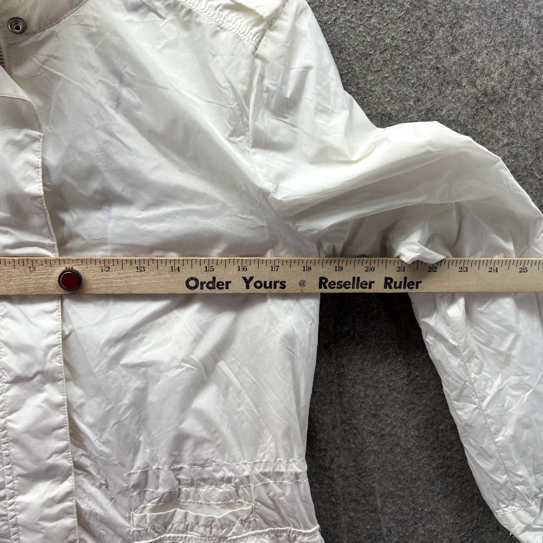 Tommy Hilfiger Tommy Hilfiger Rain Coat Womens Small White Hooded Nylon Zip Windbreaker Jacket Size S / US 4 / IT 40 - 4 Thumbnail