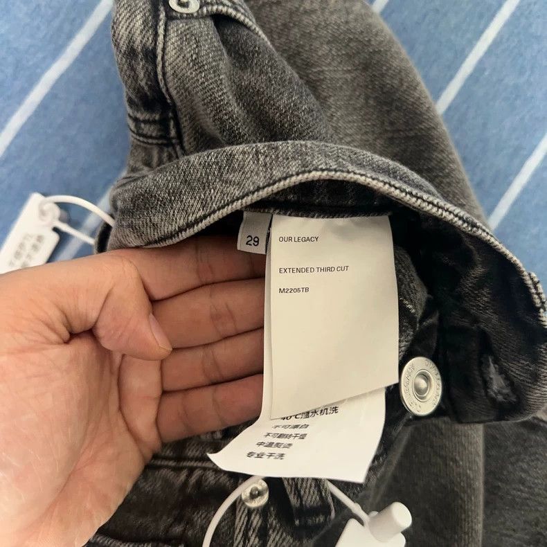 Our Legacy Our LegacyBlack stitched jeans Size US 29 - 5 Thumbnail