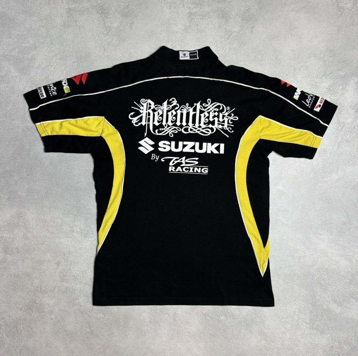 Vintage Suzuki Racing Team Polo Shirt Embroidered Big Logo Size US M / EU 48-50 / 2 - 2 Thumbnail