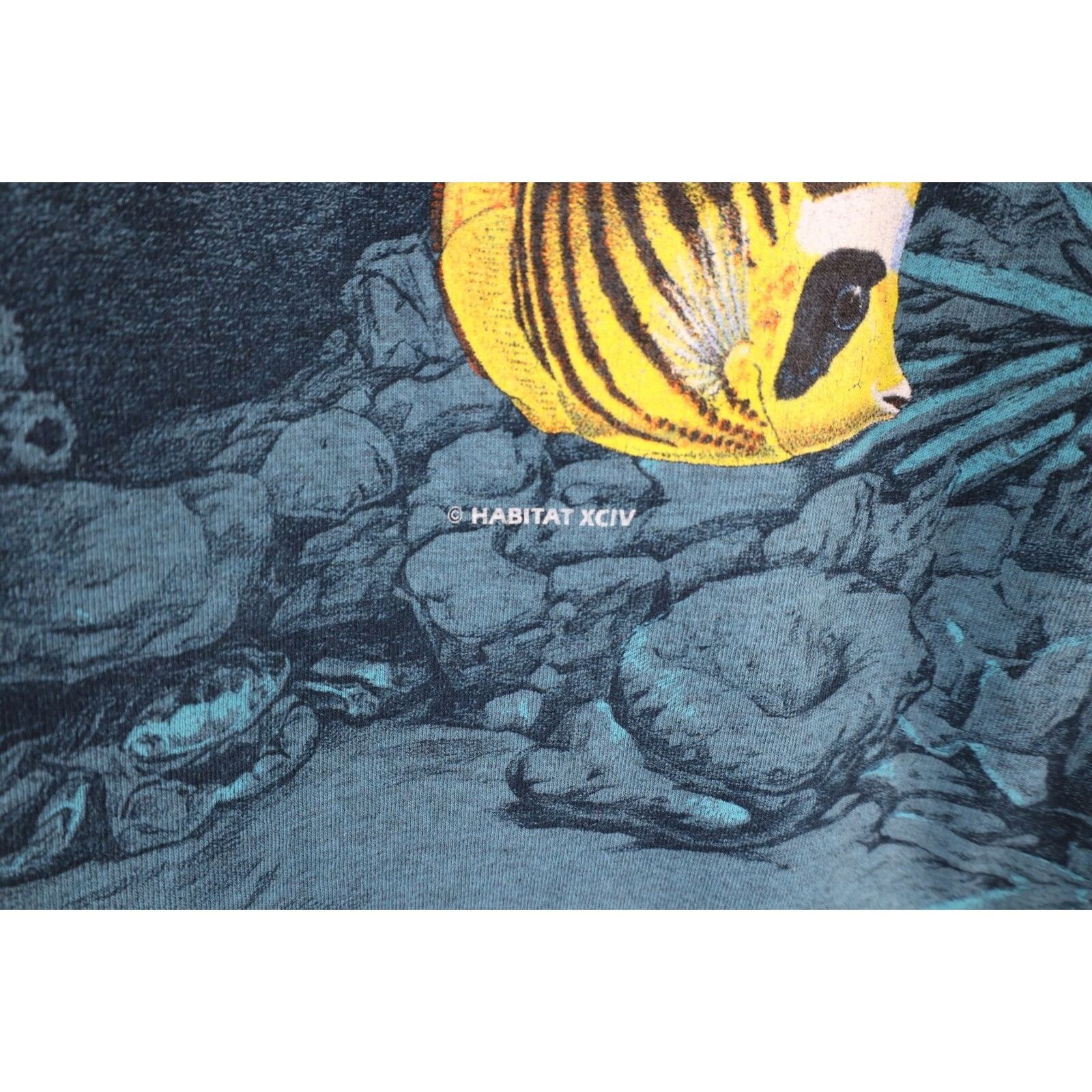 Vintage Vintage 90s Streetwear All Over Print Ocean Fish T-Shirt Size US S / EU 44-46 / 1 - 4 Thumbnail