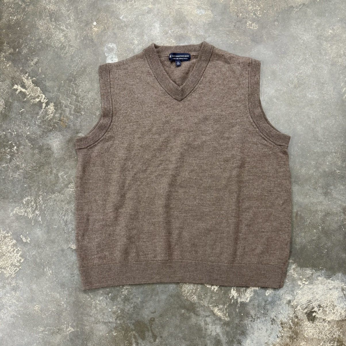 Hart Schaffner Marx Hart Schaffner Marx Merino Wool V-Neck Sweater Vest Size US XL / EU 56 / 4 - 1 Thumbnail