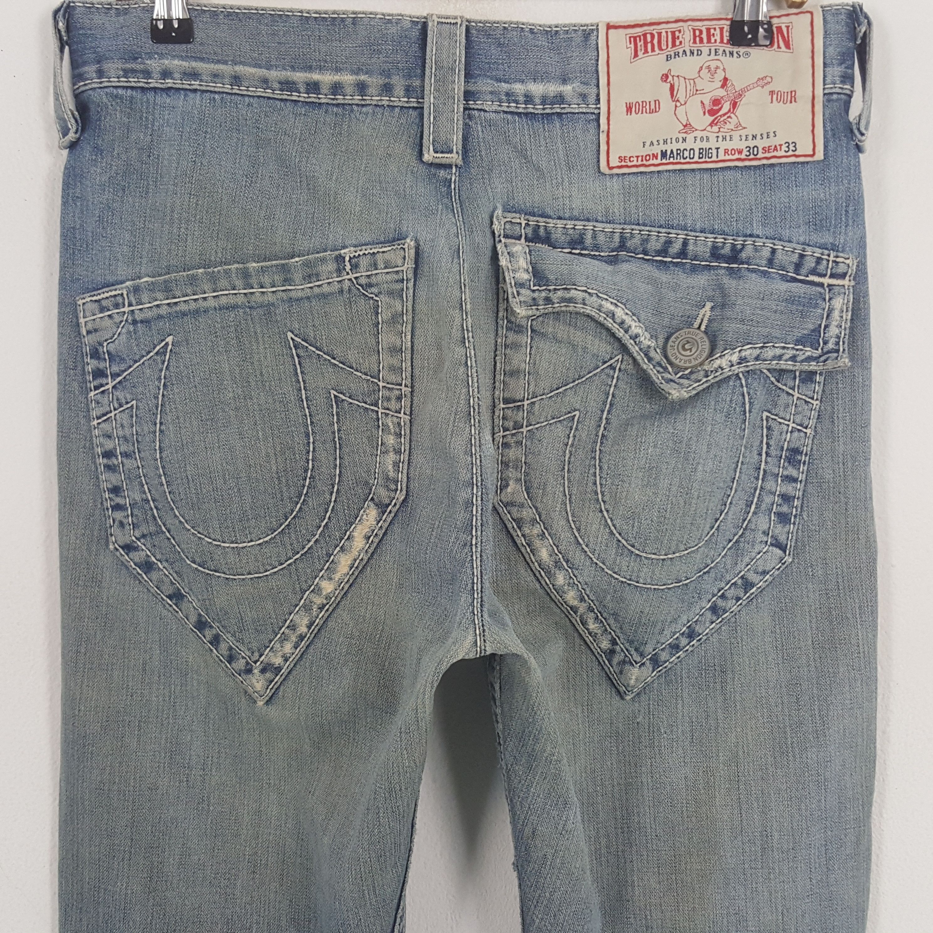 True Religion × Vintage Vintage True Religion Marco Big T Denim Jeans Size US 33 - 5 Thumbnail