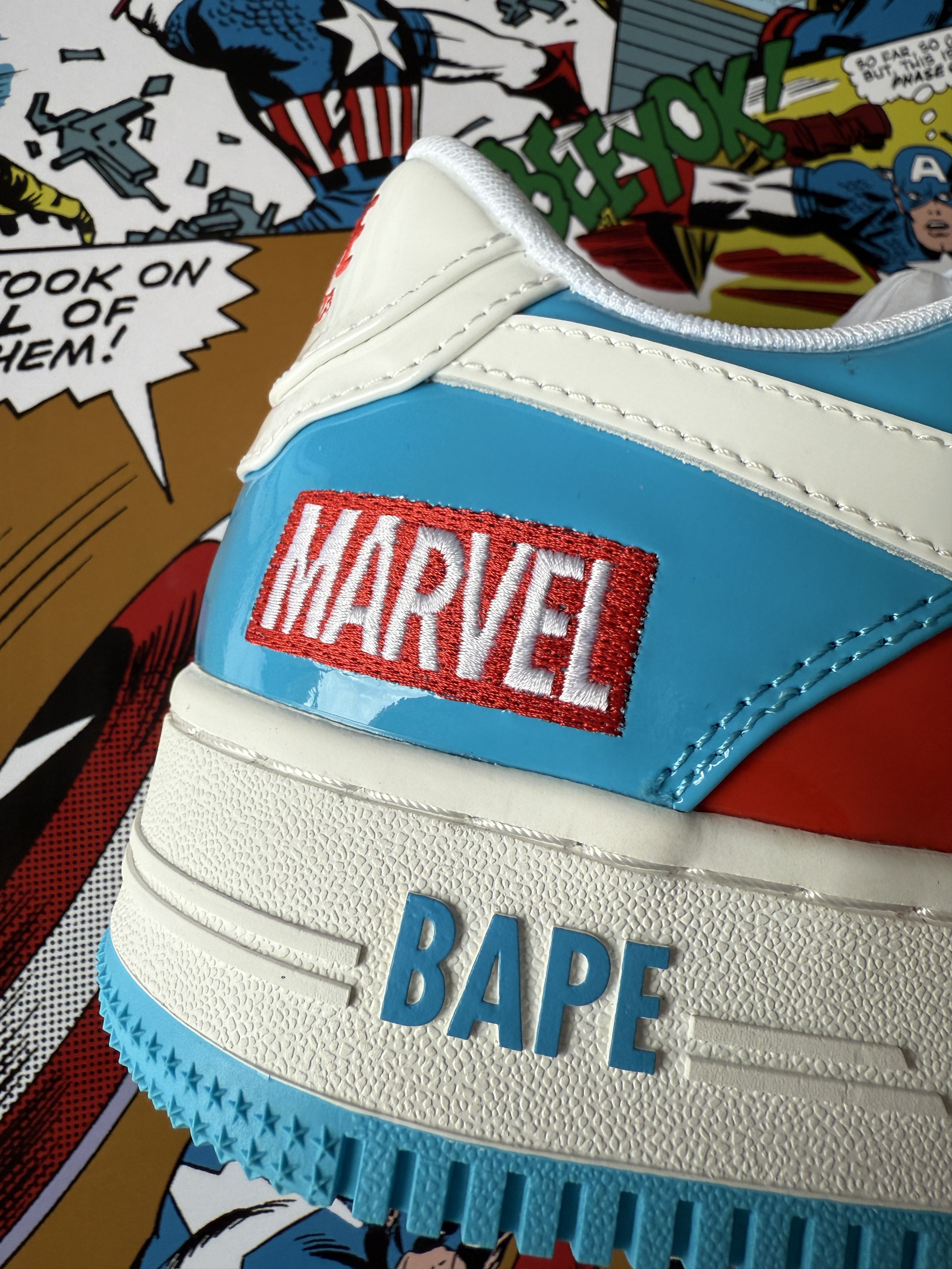 Bape MARVEL BAPE STA CAPTAIN AMERICA Size US 8.5 / EU 41-42 - 6 Thumbnail