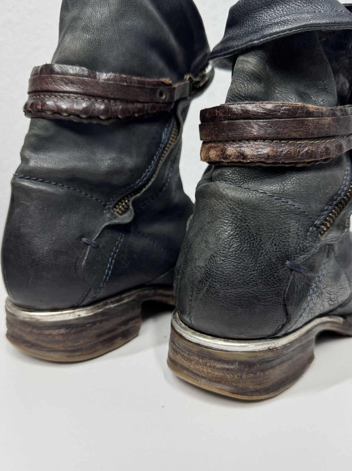 A.S.98 Vintage Leather Boots AS 98 Ankle Rick Owens Guidi style Size US 7 / IT 37 - 8 Thumbnail