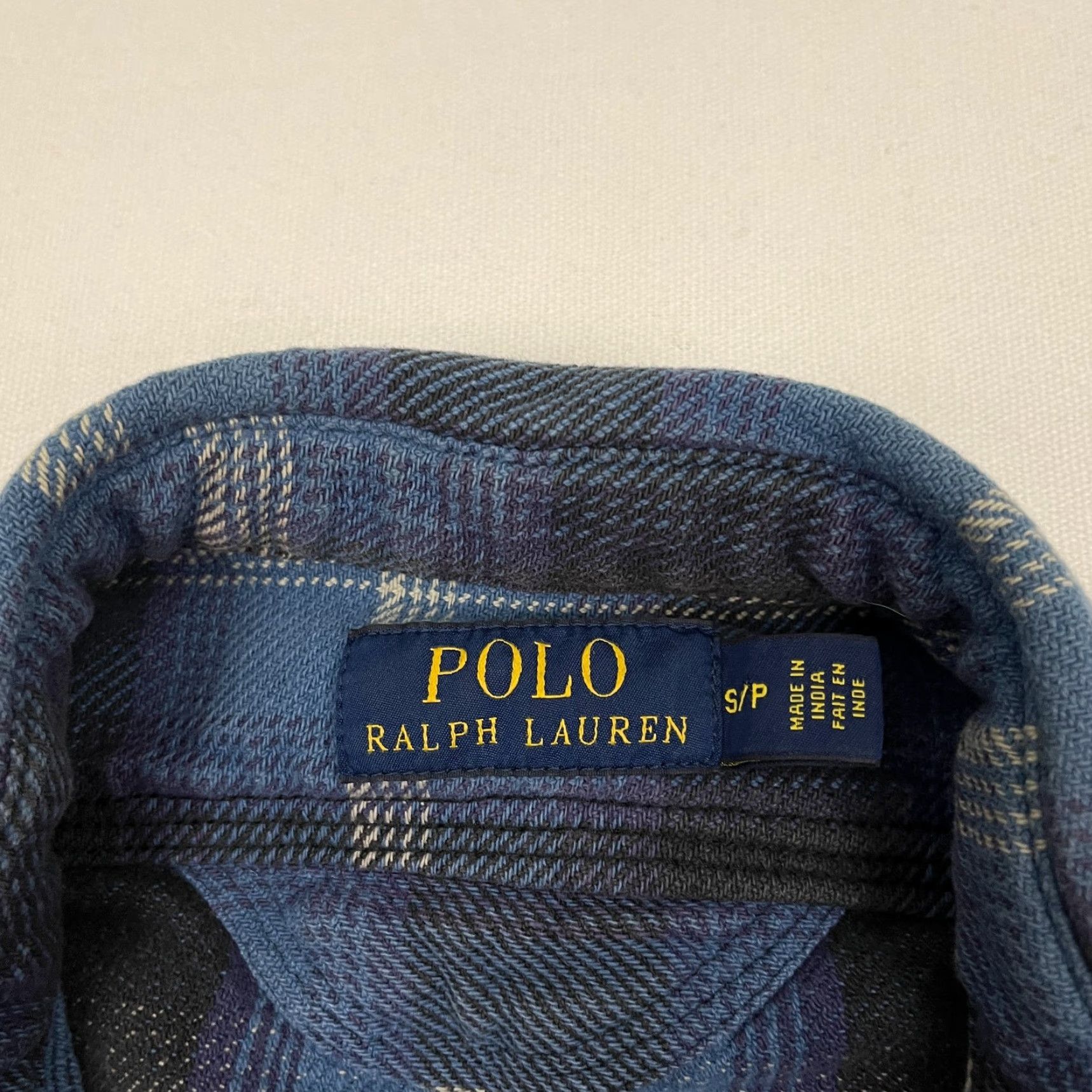 Polo Ralph Lauren Polo Ralph Lauren Shirt Mens S Blue Shadow Plaid Midweight Workwear Flannel L/S Size US S / EU 44-46 / 1 - 2 Thumbnail