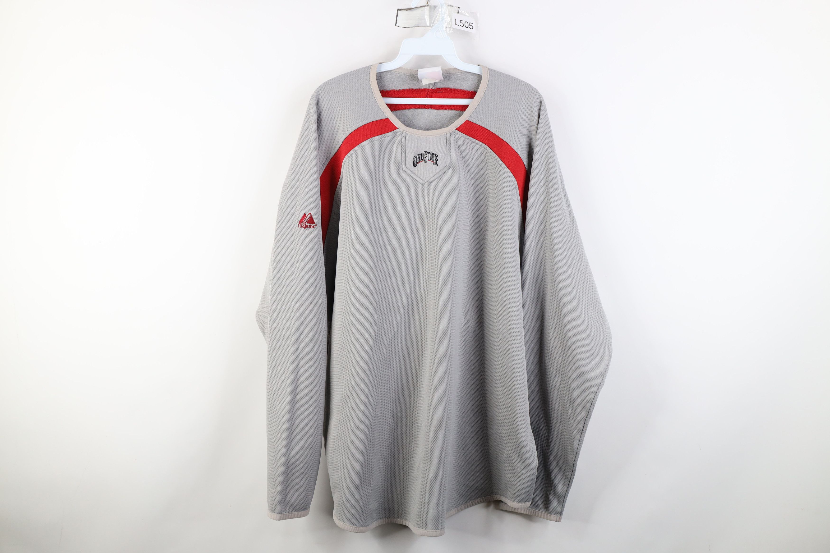 Majestic Vintage Majestic Knit Ohio State University Sweatshirt Gray Size US XXL / EU 58 / 5 - 1 Thumbnail