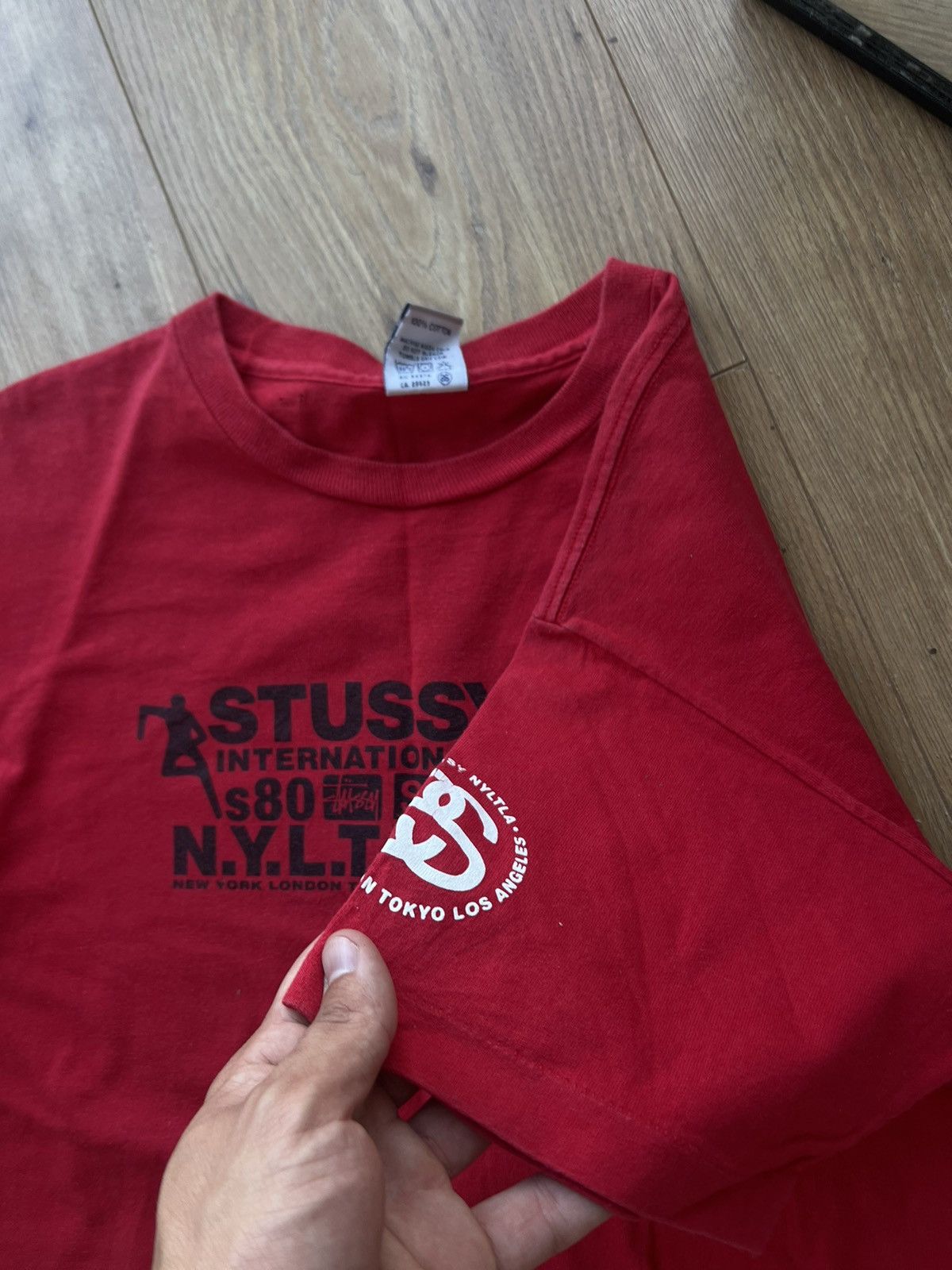 Stussy 00’s STUSSY NYLTLA INTERNATIONAL Y2K DISTRESSED TEE RARE Size US M / EU 48-50 / 2 - 10 Thumbnail