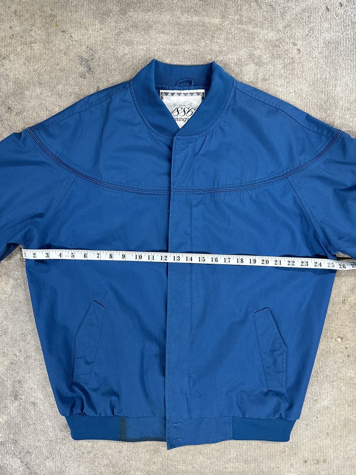 Vintage Vintage 80s Munsingwear Blue Zip Up Bomber Jacket Size US L / EU 52-54 / 3 - 6 Thumbnail