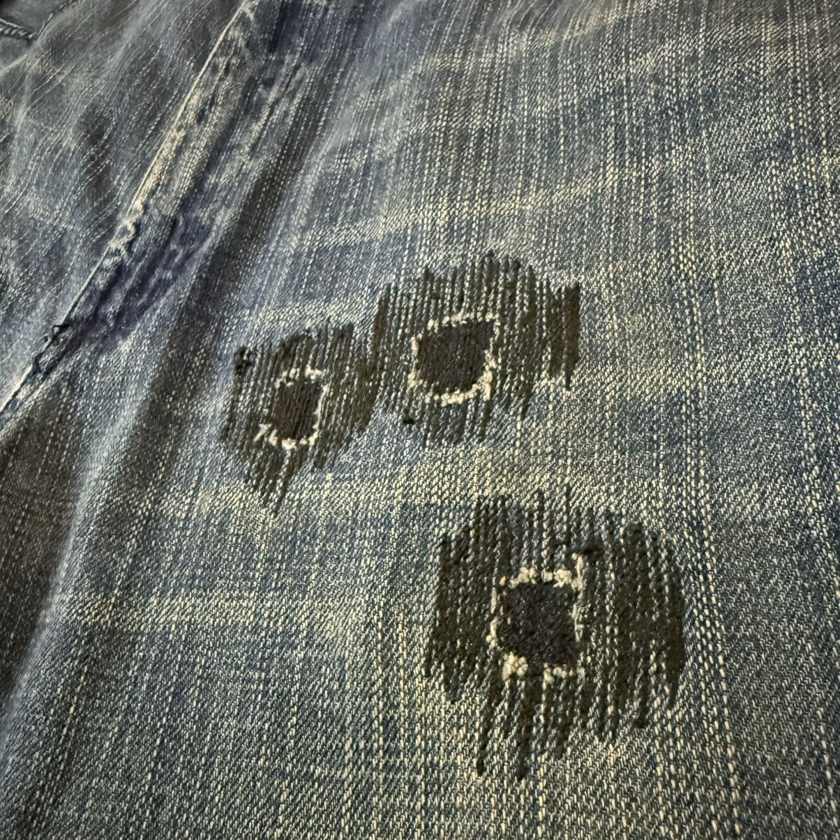 Fashion Victim Archive Wideleg Paint Exhibitionist Distressed y2k Denim Size US 31 - 6 Thumbnail