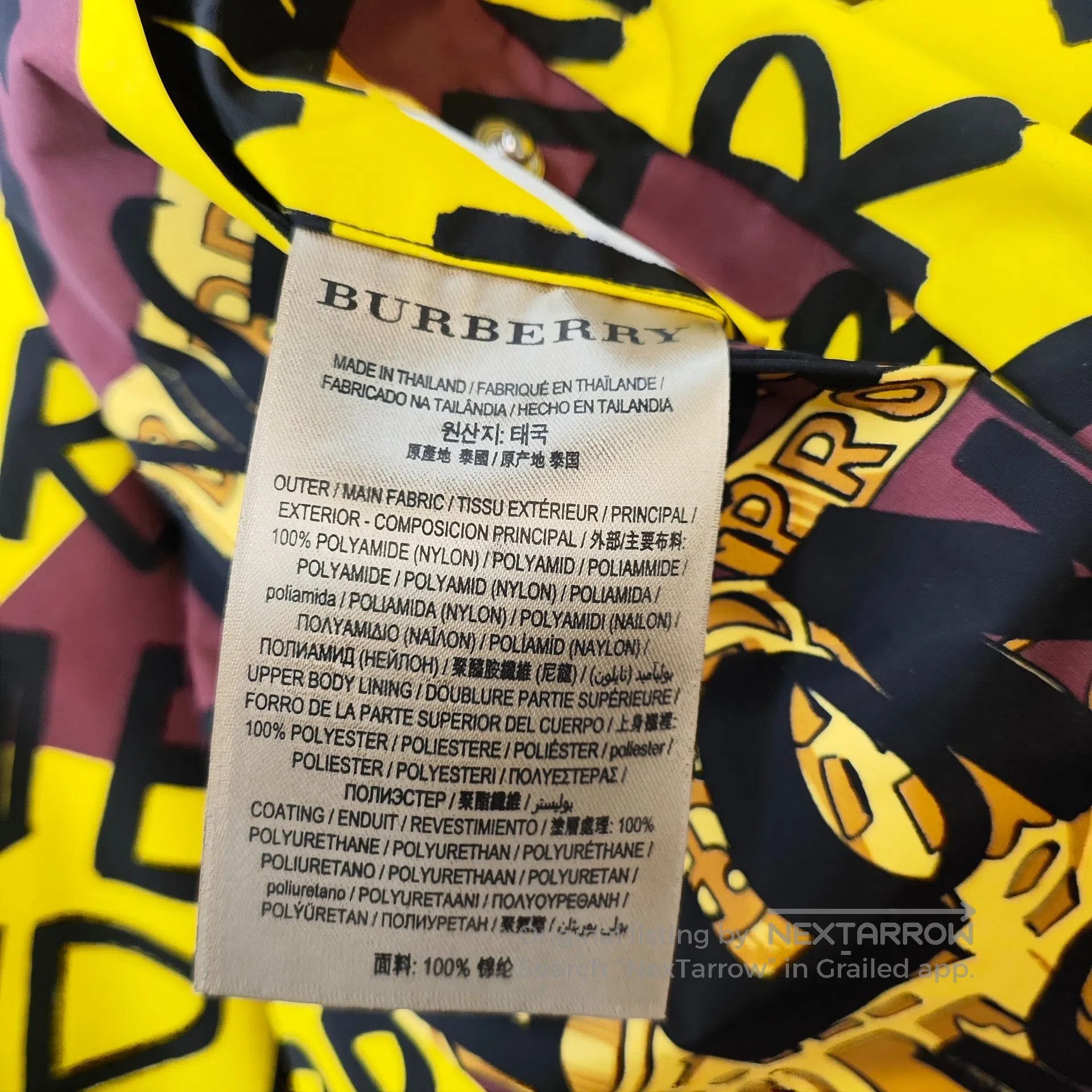 Burberry Burberry Yellow logo bullet jacket| Size US L / EU 52-54 / 3 - 3 Thumbnail