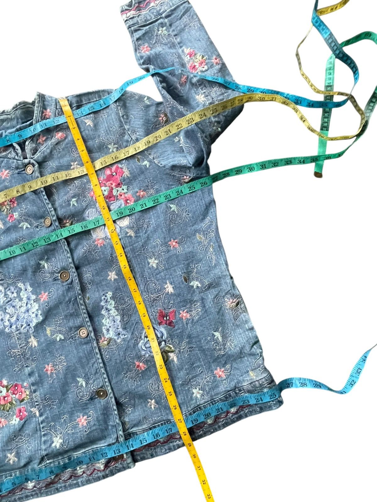 Denim & Co. Denim & Co Custom Emboiderey Denim Jacket Size XXL / US 16-18 / IT 52-54 - 10 Thumbnail