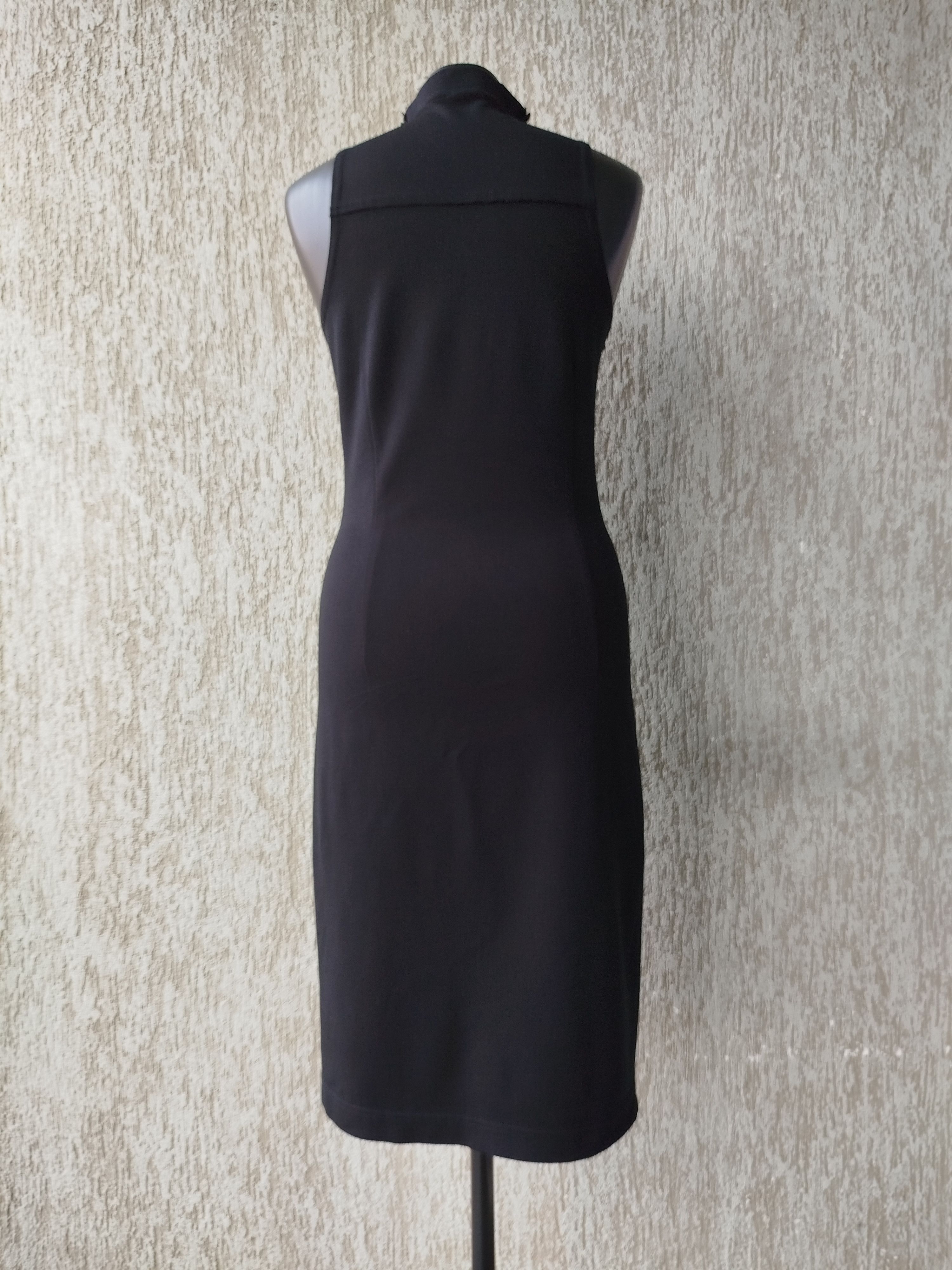 Sarah Pacini Pencil Dress Midi Sleeveless Jersey Bodycon High Neck Size S Size S / US 4 / IT 40 - 8 Thumbnail