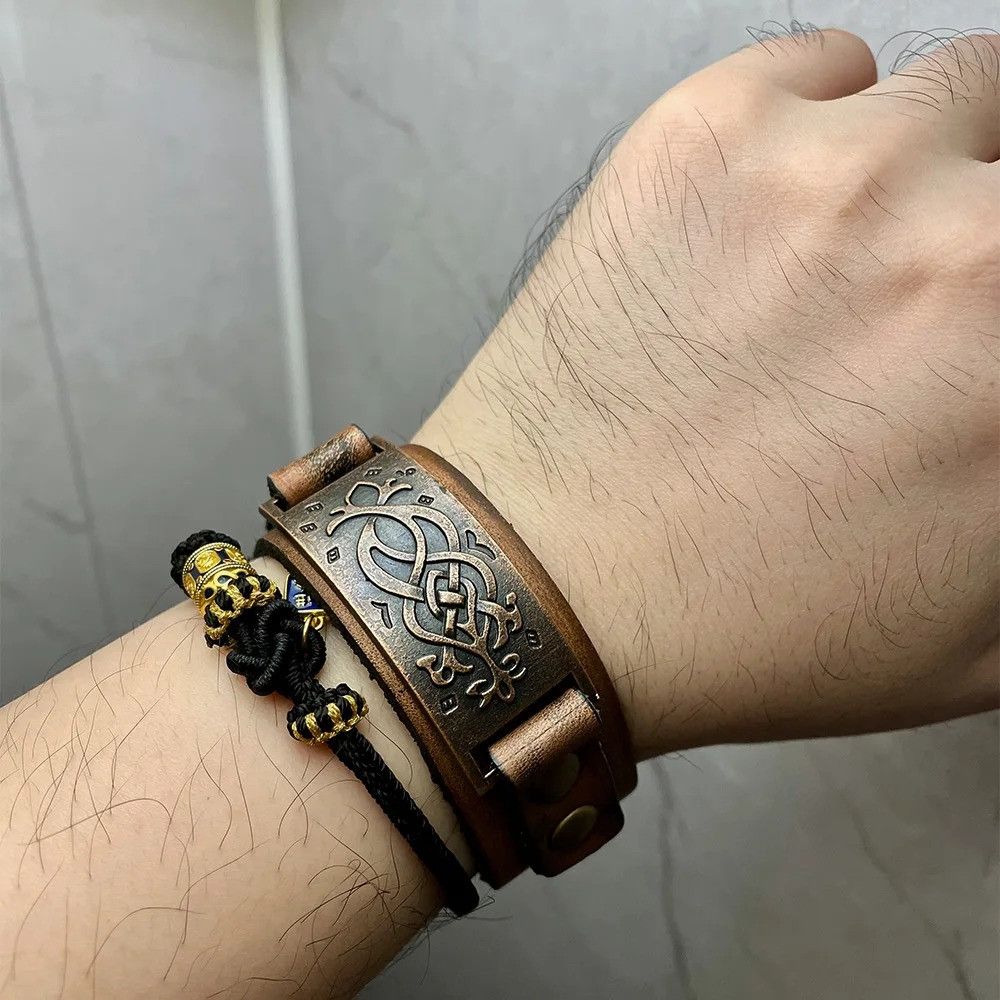 Jewelry × Leather Retro Leather Bracelet Size ONE SIZE - 2 Thumbnail