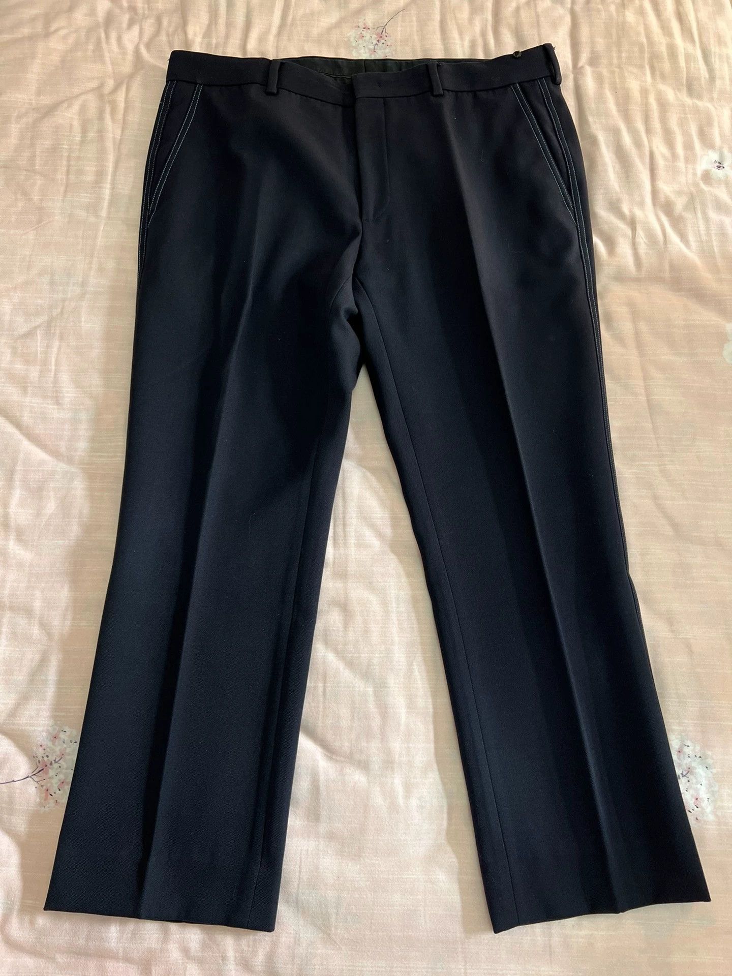 Fendi Fendi Basic Blue Wool-Blend Trousers 50 (Men's) Size US 34 / EU 50 - 2 Thumbnail