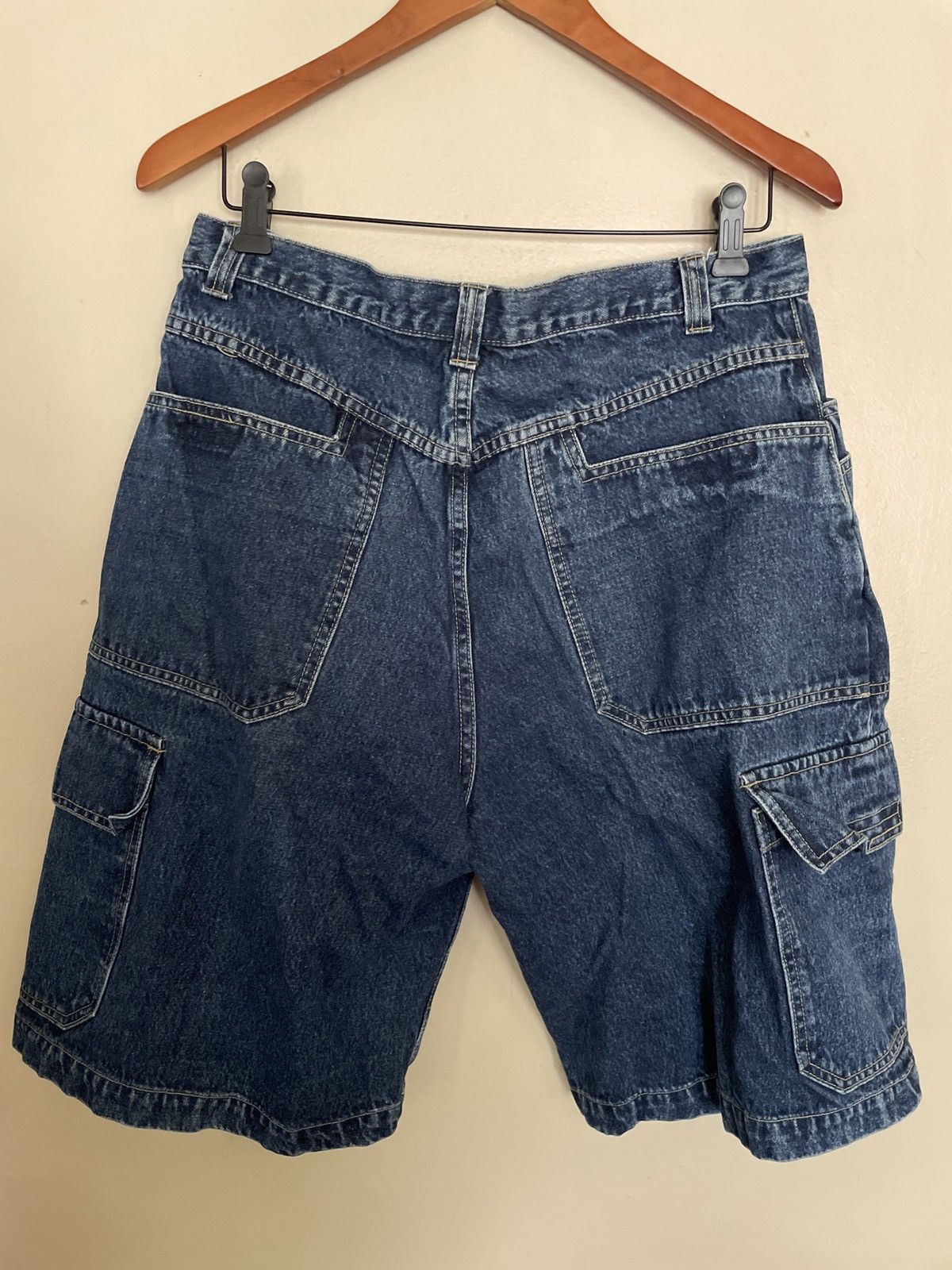 Designer × Vintage COOL J URBAN WEAR Blue Jean Denim Shorts Jorts waist cargo 🔥 Size US 34 / EU 50 - 5 Thumbnail