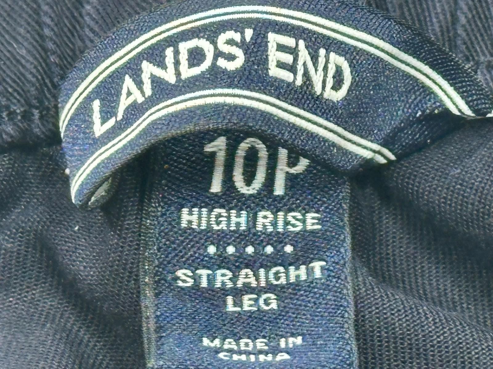 Lands' End Lands End Elastic High Rise Straight Chinos Blue Womens 10P Size 32" / US 10 / IT 46 - 3 Thumbnail