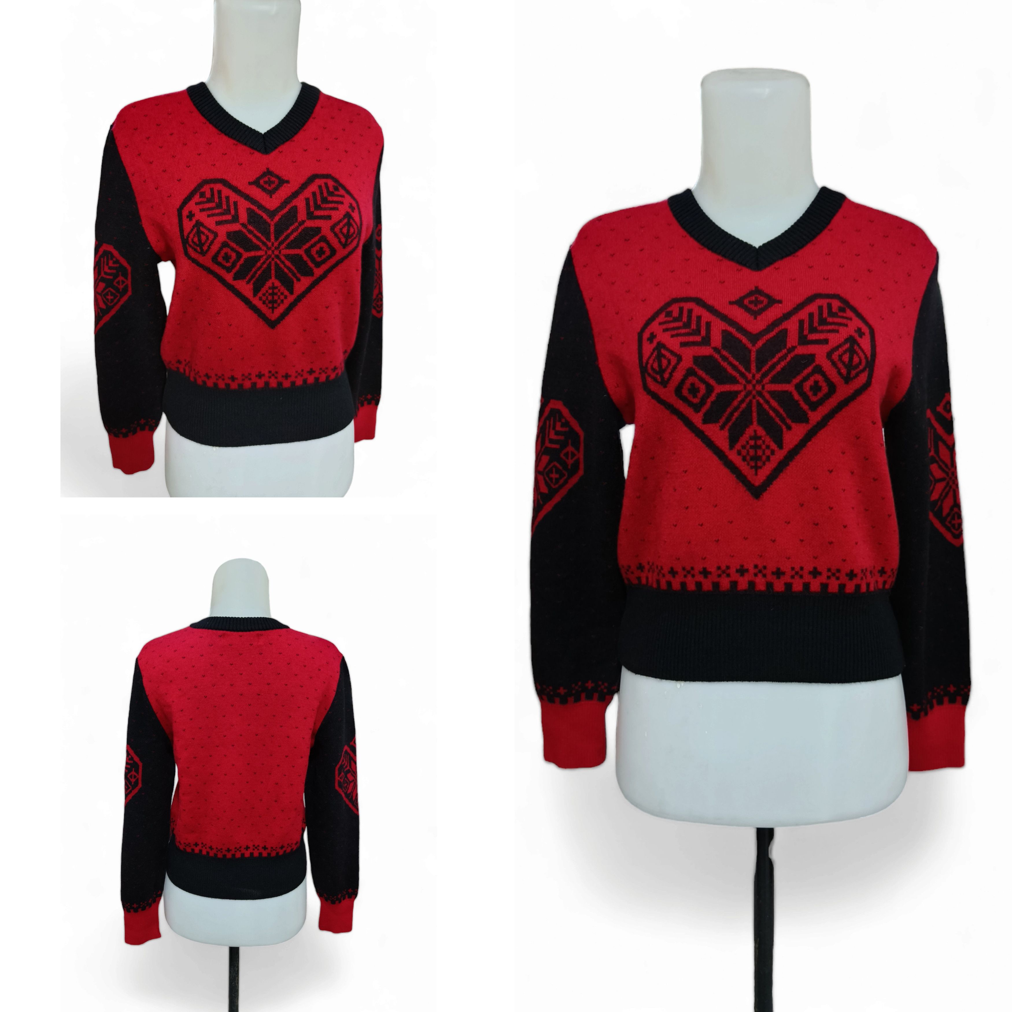 Yves Saint Laurent Vintage Yves Saint Laurent YSL Love Pattern Knit Sweatshirt Size M / US 6-8 / IT 42-44 - 7 Thumbnail