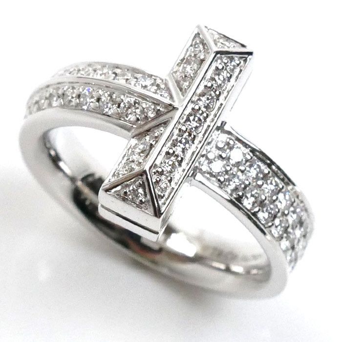 Tiffany & Co. Tiffany & Co Tiffany&Co. T One Au750 Diamond Ring Calfskin Ring 68170036 Size ONE SIZE - 1 Thumbnail