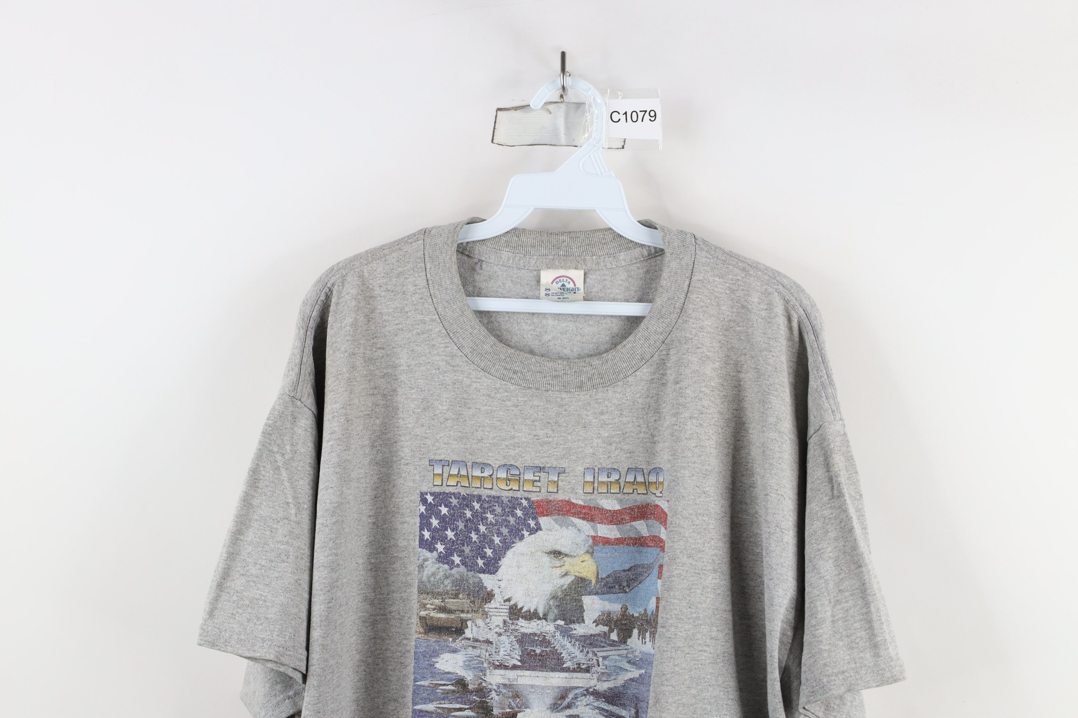 Vintage Vintage Y2K Target Iraq Let's Roll War Military T-Shirt Gray Size US XL / EU 56 / 4 - 2 Thumbnail
