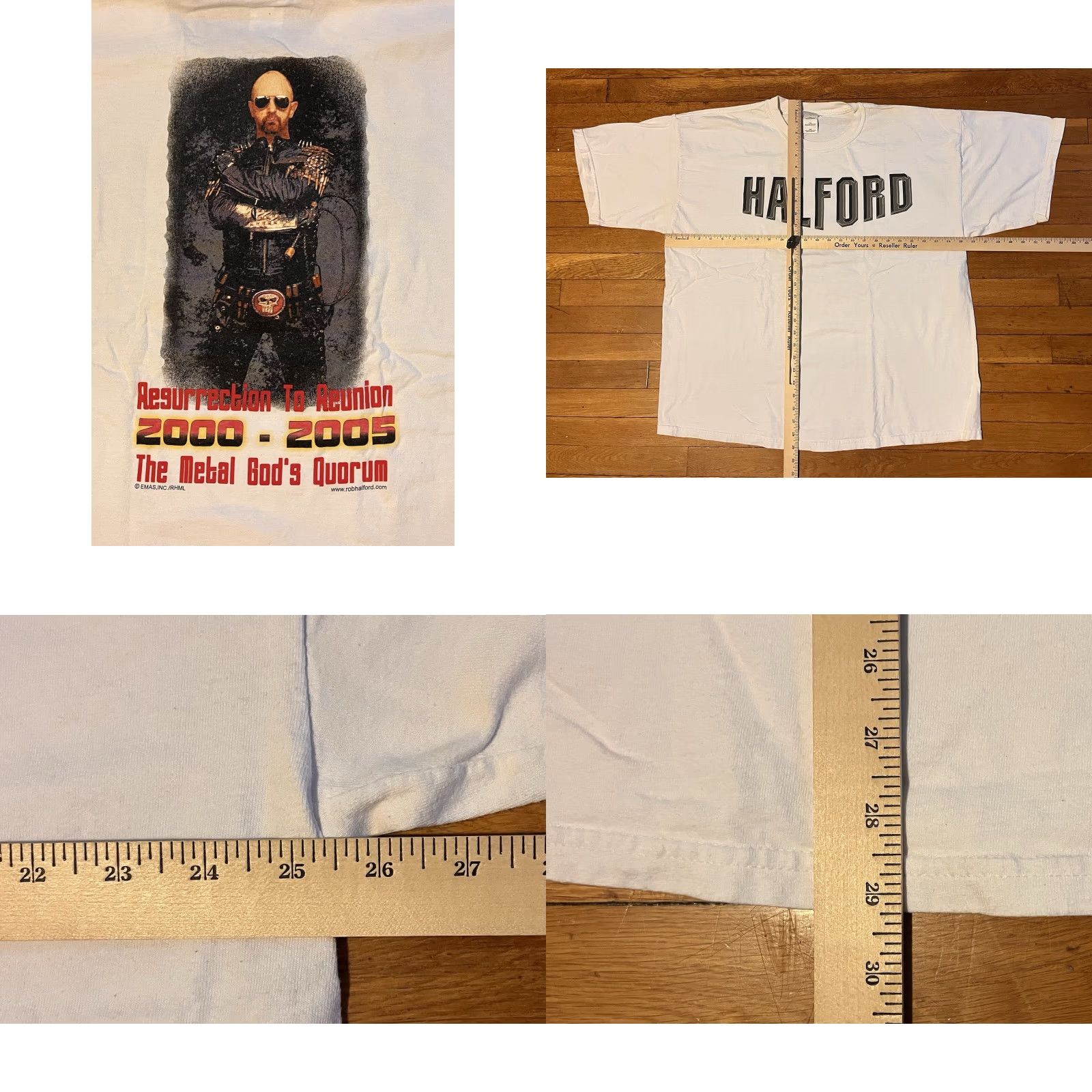 Gildan VINTAGE Rob Halford The Metal God’s Quorum Shirt Men’s 2XL White T-Shirt Band Metal Rock Graphics Logo 2000s Mens Size US XXL / EU 58 / 5 - 8 Thumbnail