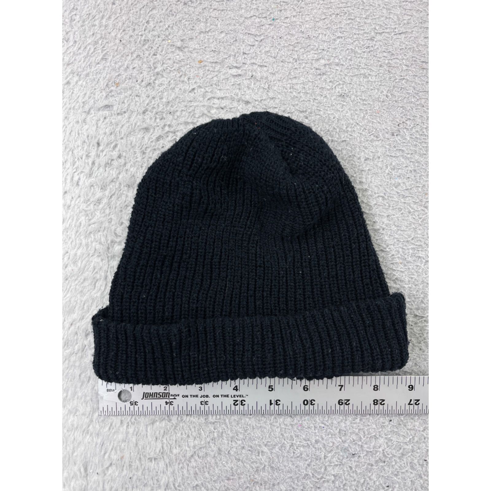 Vintage VINTAGE Beanie Knit Adult One Size Dark Blue Acrylic Snow Winter Ski Hat Mens Size ONE SIZE - 2 Thumbnail
