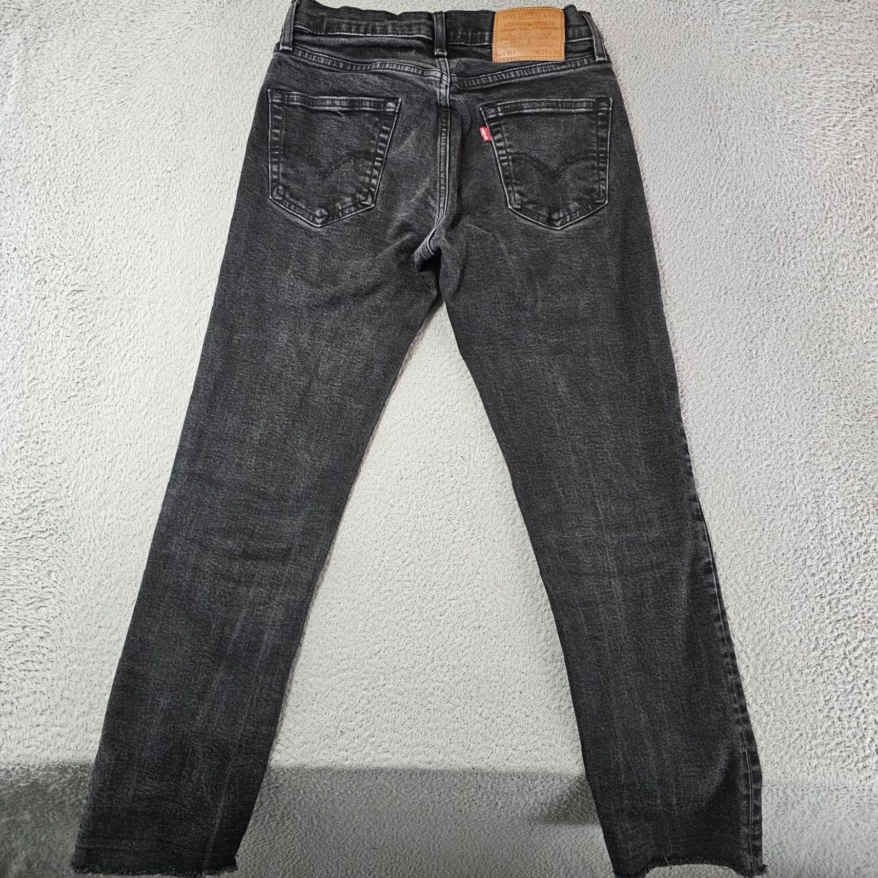 Levi's Levi's Jeans Slim 511 Mens 29x26 Black Distressed Stretch Denim 5-Pocket Size US 29 - 7 Thumbnail