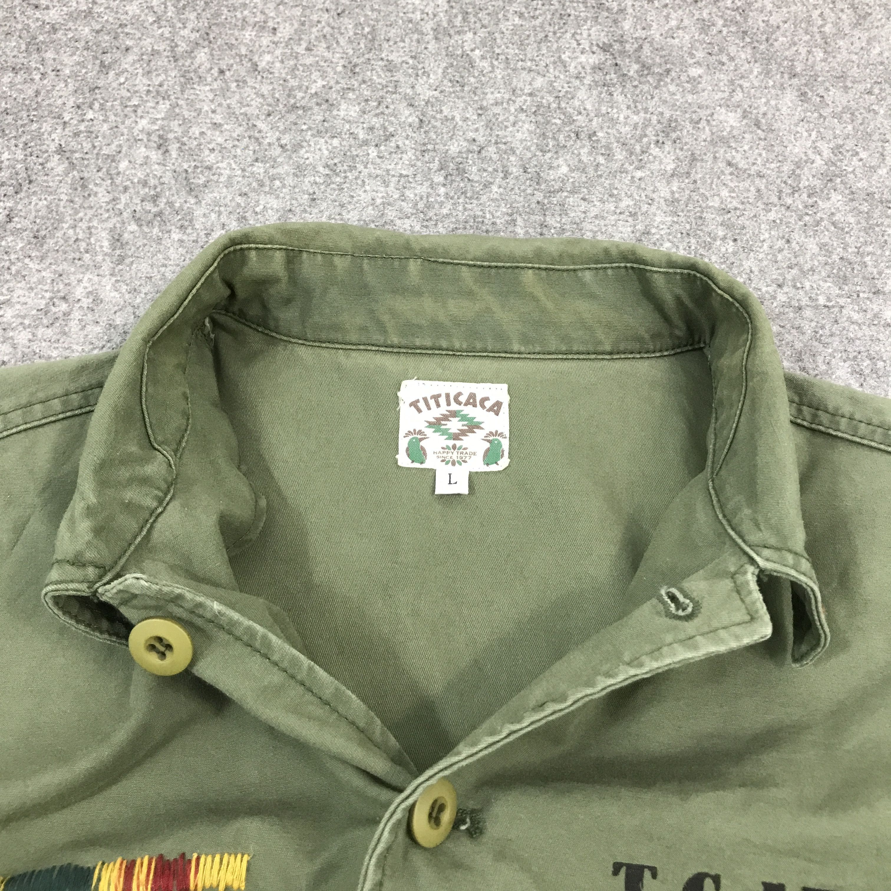 Japanese Brand Vtg titicaca green design og107 style jacket Size US L / EU 52-54 / 3 - 5 Thumbnail