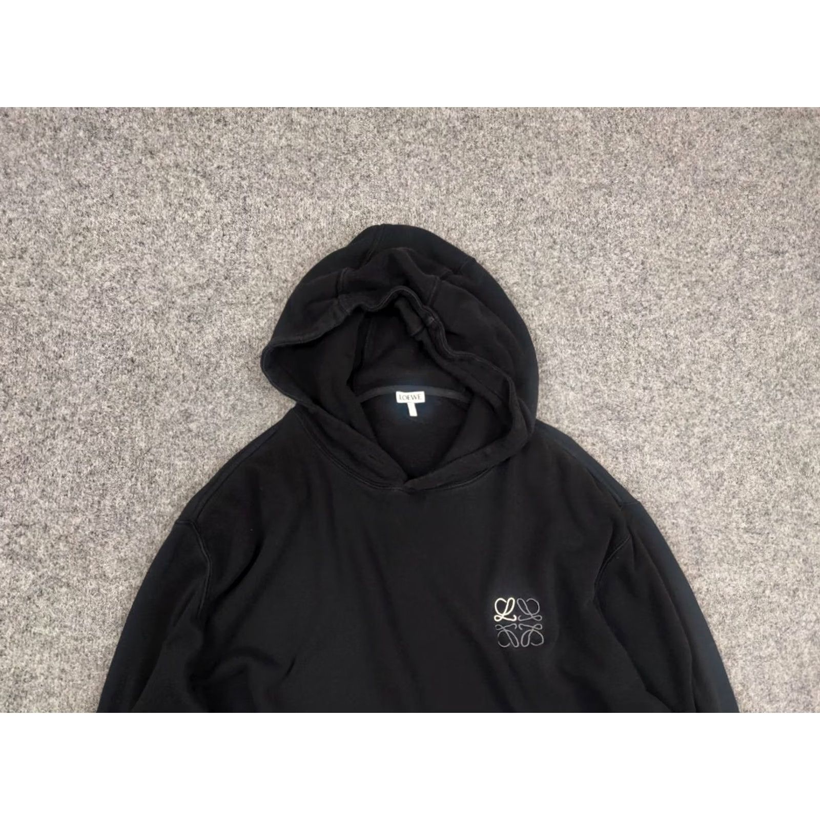 Loewe Loewe mini classic logo black oversized hoodie XL Men Cotton Canvas Logo Authentic Pullover Crew Neck Fall Black CI Size US XL / EU 56 / 4 - 4 Thumbnail