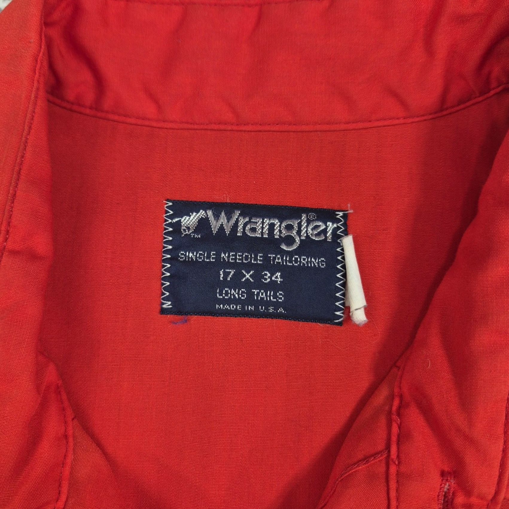 Wrangler VINTAGE Wrangler Shirt Mens XL Red Western Long Tails Button Front USA 70s Size US XL / EU 56 / 4 - 5 Thumbnail