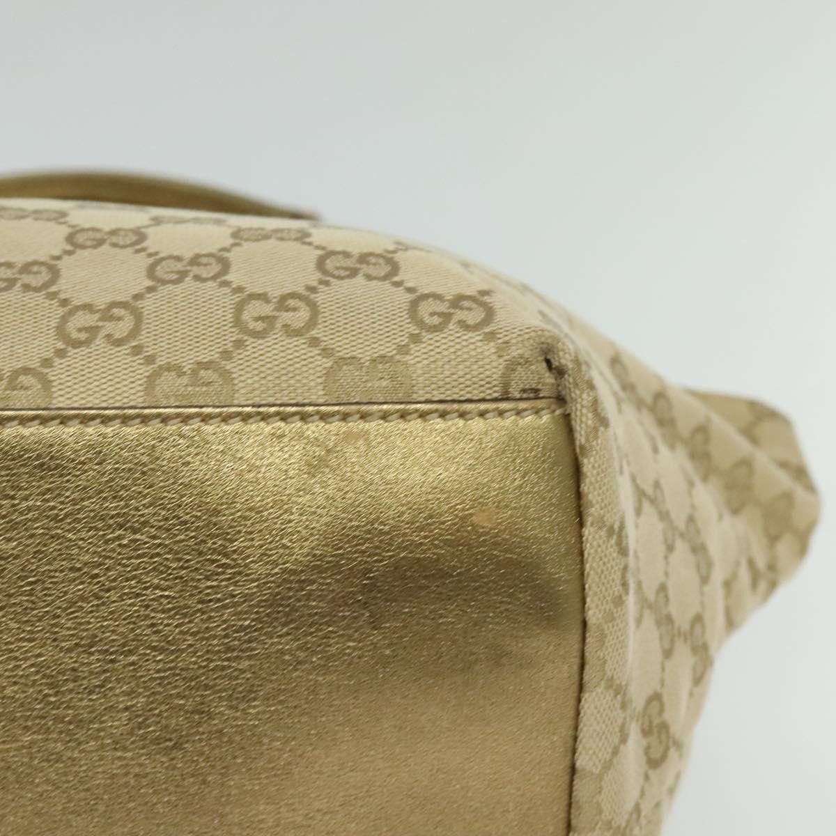 Gucci GUCCI GG Canvas Sherry Line Tote Bag Beige Pink Gold Size ONE SIZE - 11 Thumbnail