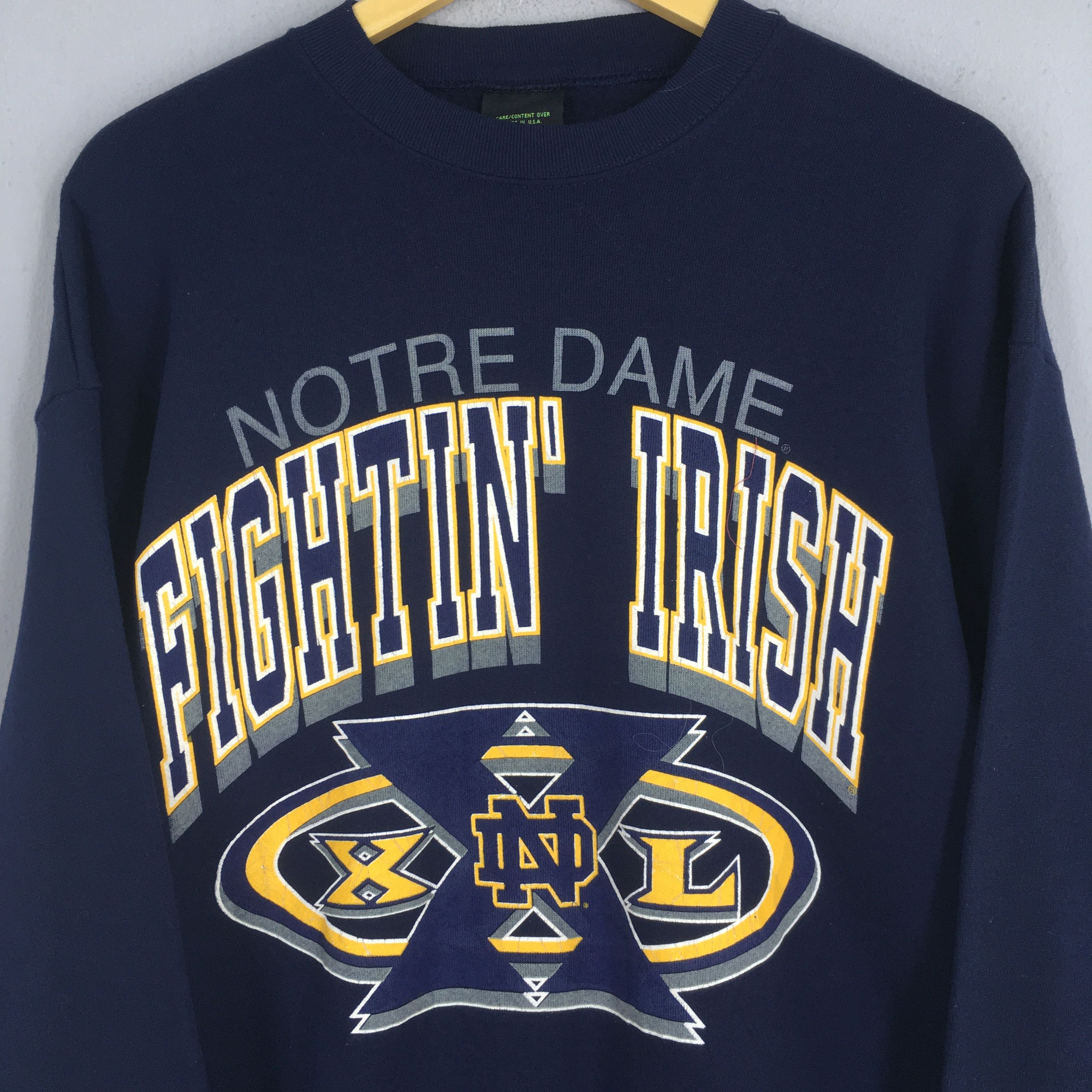 Vintage Vintage Notre Dame Fighting Irish Sweatshirt Large Size US L / EU 52-54 / 3 - 2 Thumbnail