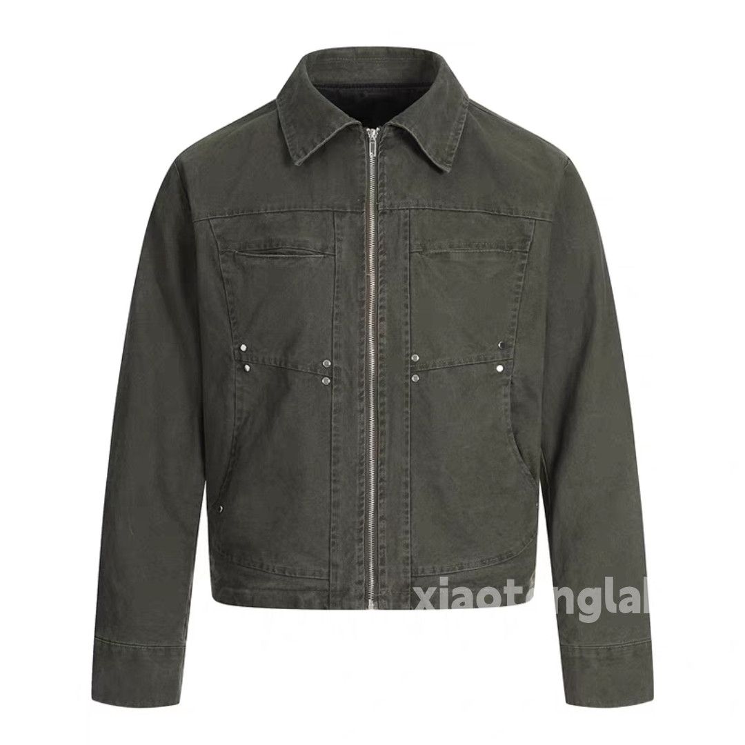 Utility washed faded punk grunge workwear jacket