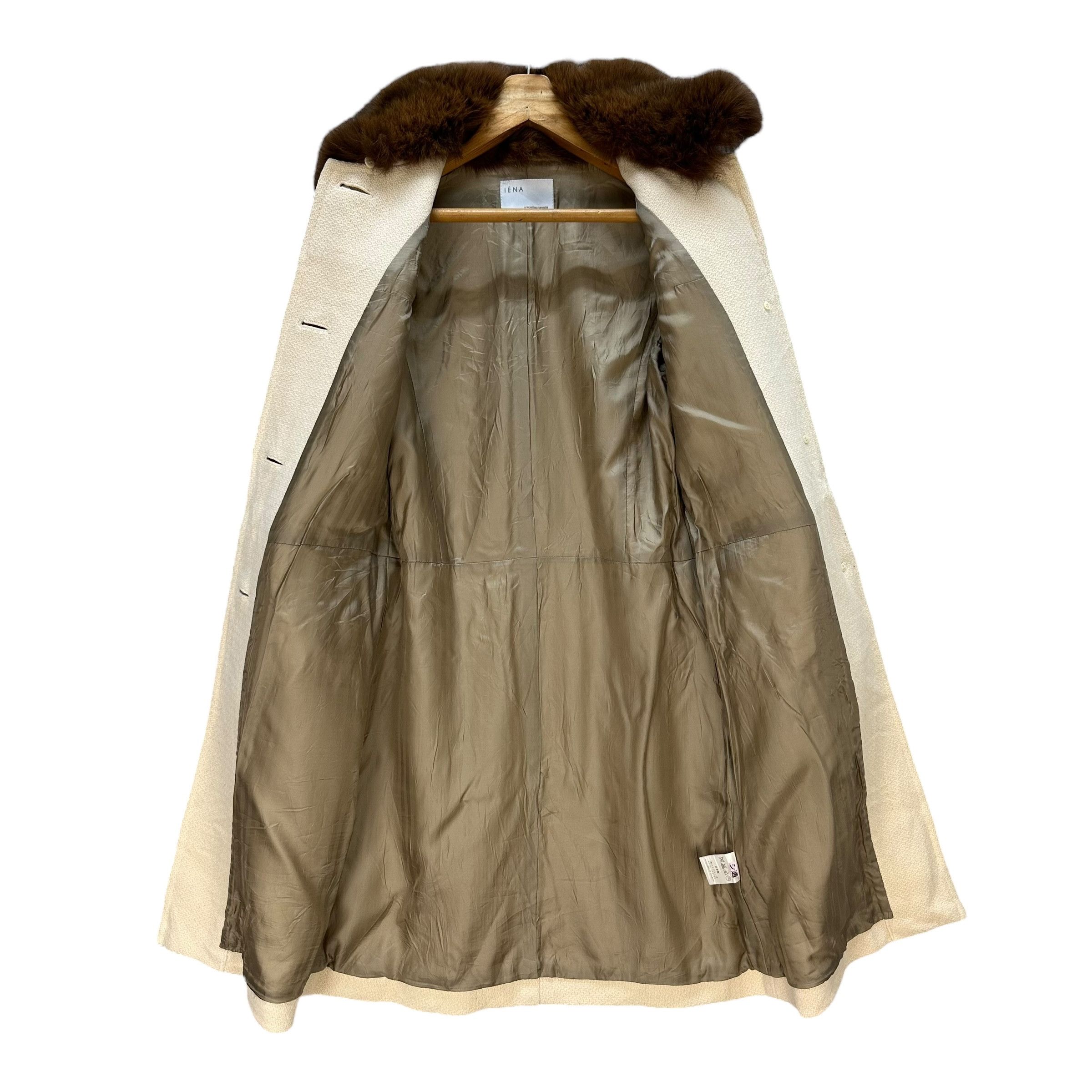 Japanese Brand IENA Fur Shawl Overcoat Long Coat #A68-1632 Size S / US 4 / IT 40 - 9 Thumbnail