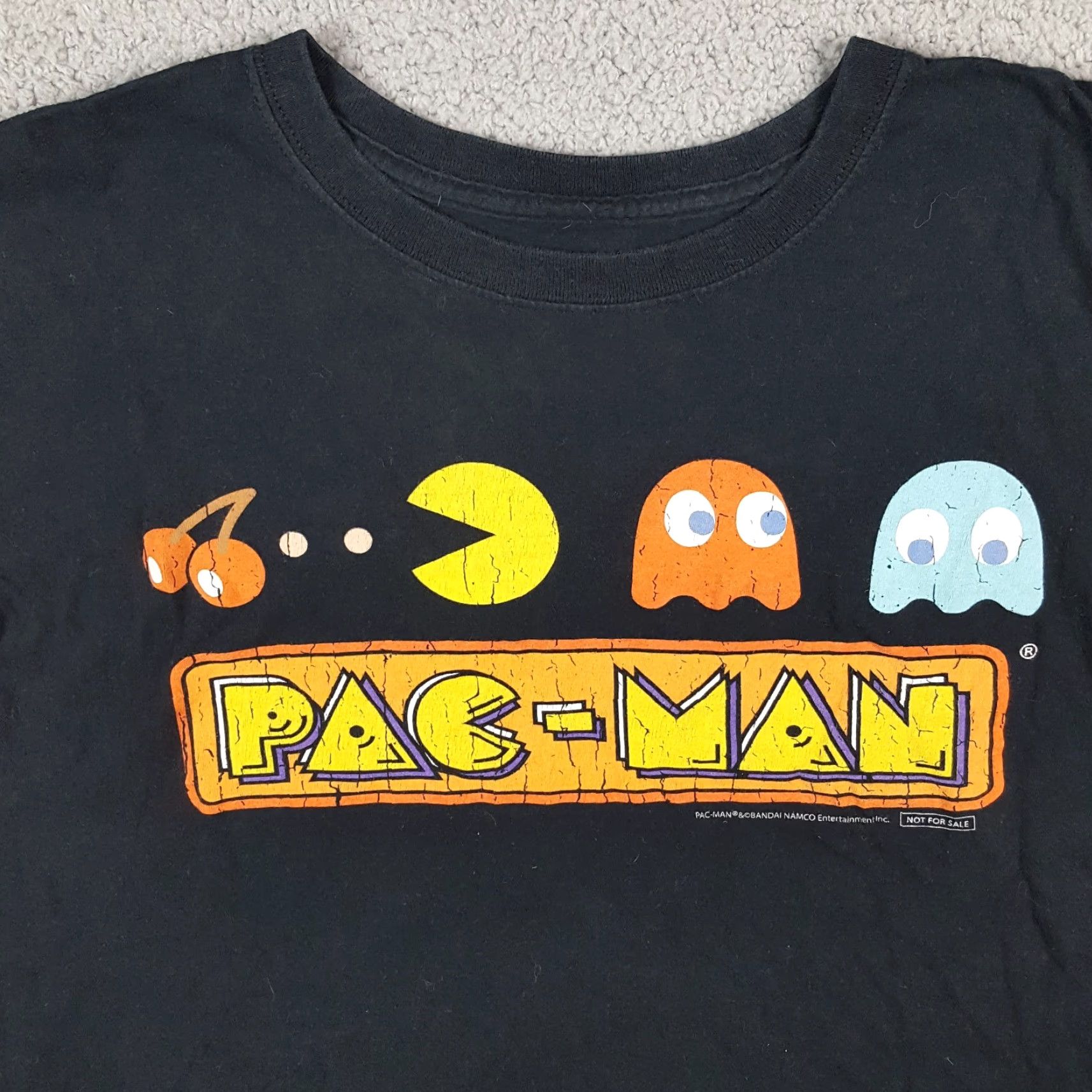 Etro VINTAGE Bandai Pac-Man 90s Video Game T-Shirt Men’s Large Black Retro Size US L / EU 52-54 / 3 - 2 Thumbnail