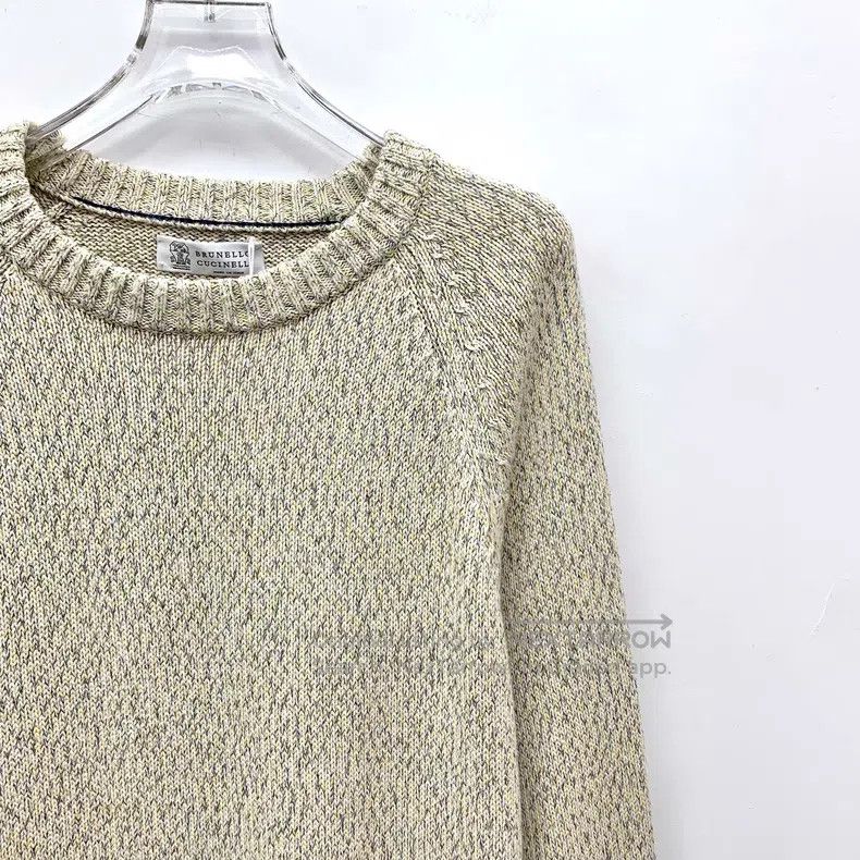 Brunello Cucinelli Brunello Cucinelli Beige, cotton crew-neck long-sleeve kni Size US L / EU 52-54 / 3 - 3 Thumbnail