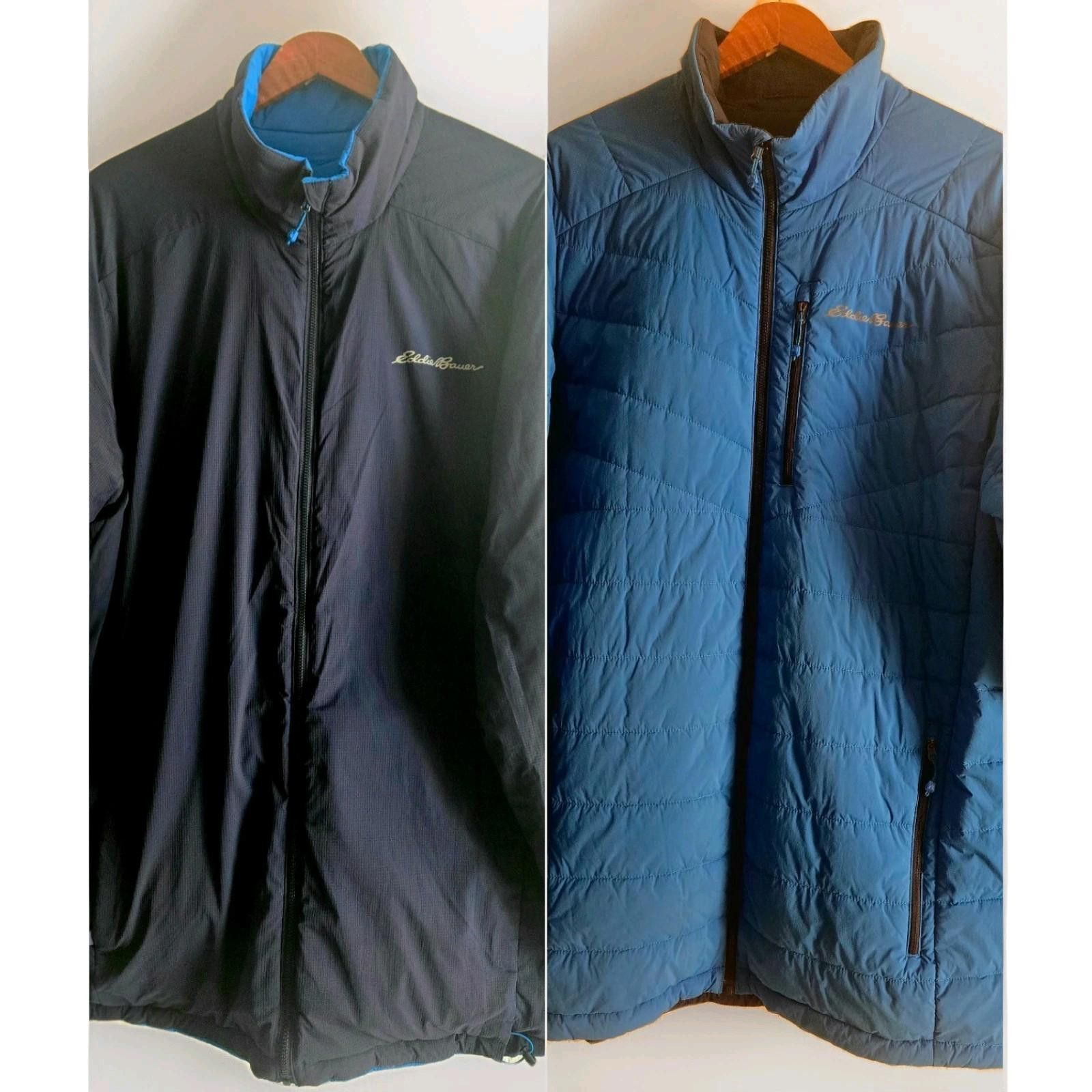 Eddie Bauer Eddie Bauer Men's XL Tall Reversible Jacket Blue Full Zip Size US XL / EU 56 / 4 - 1 Thumbnail