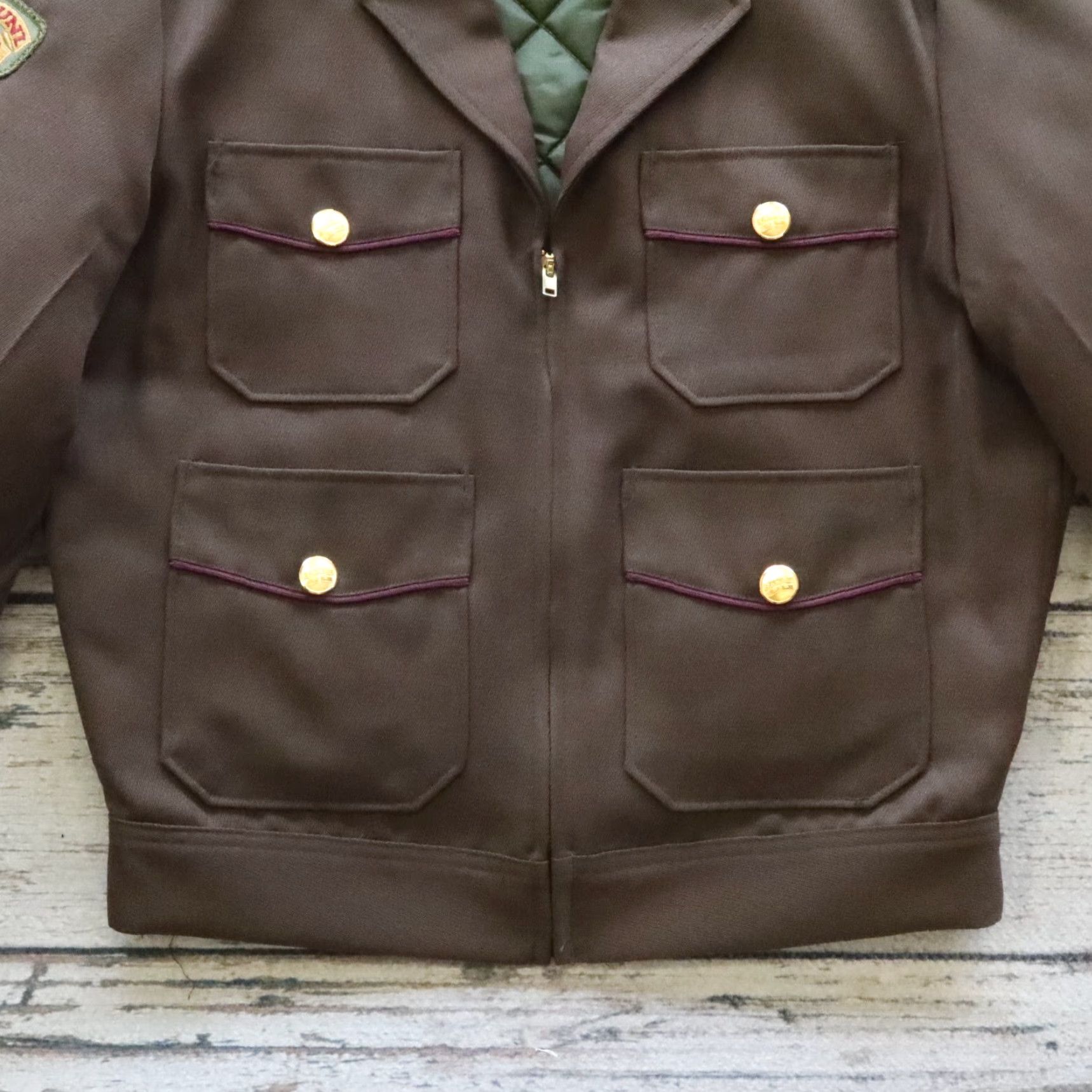 Vintage VINTAGE Muni SF Uniform Jacket Mens Shirt 38R Brown Bomber Jacket 38R United States Size US XXS / EU 40 - 3 Thumbnail