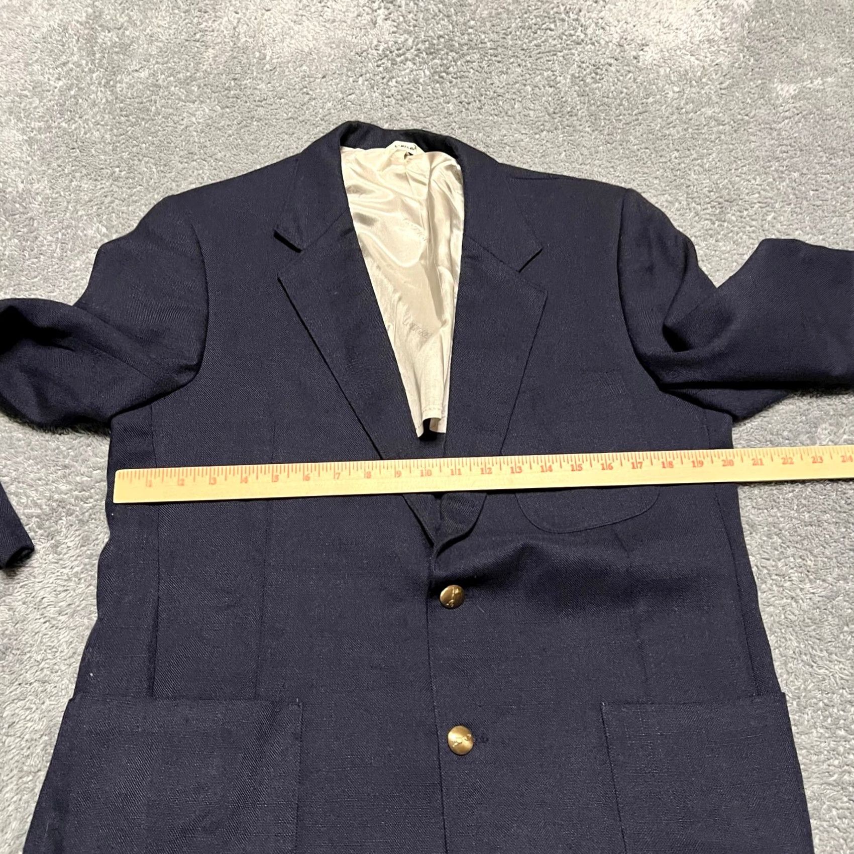 Vintage VINTAGE Le Tigre Blazer Mens 40 Blue Golf Button Sport Jacket 2 Button Coat Mens Blue 40 Regular Jackets Size 40R - 7 Thumbnail