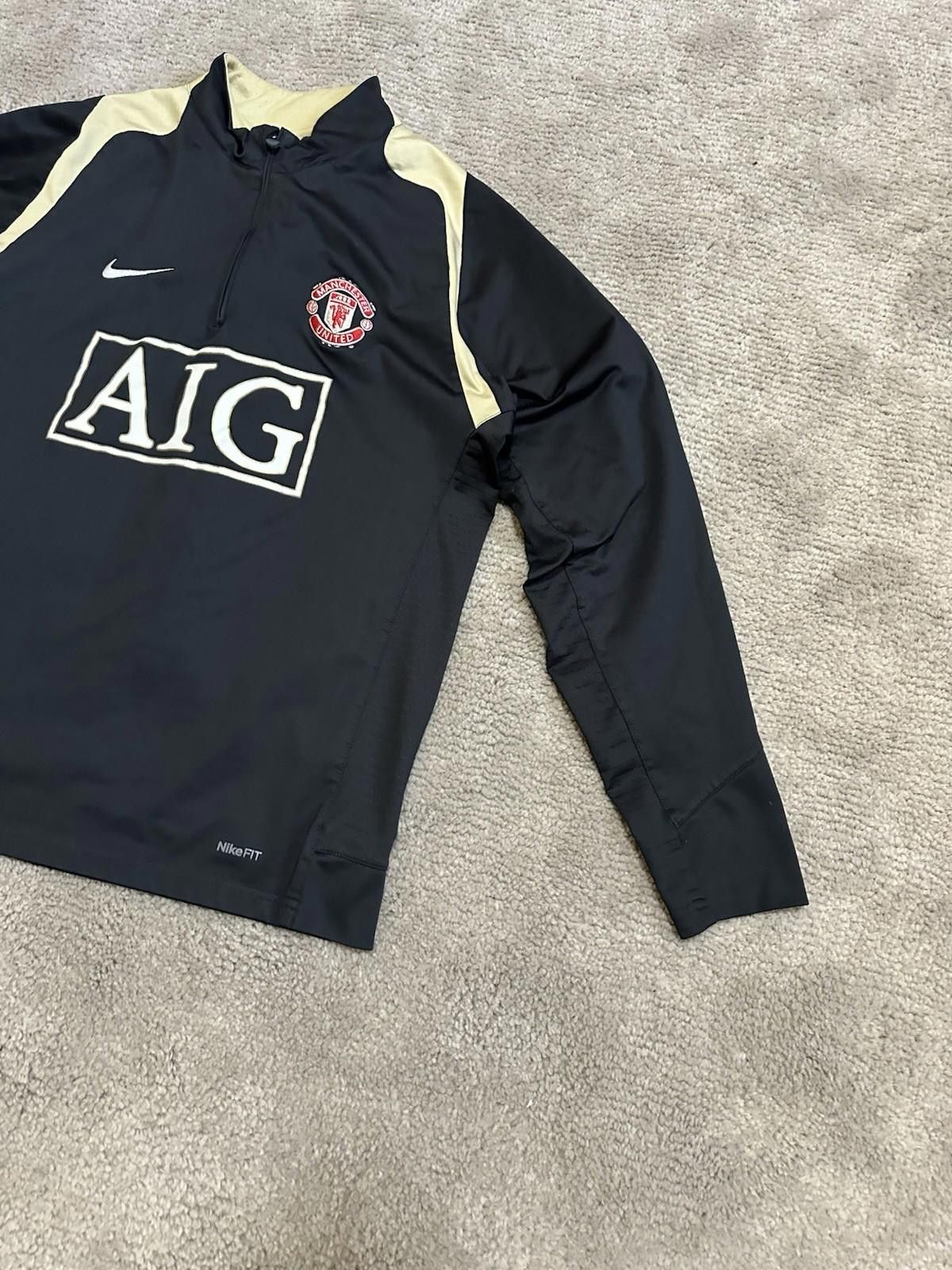 Nike 2007-08 Manchester United 1/4 Football Soccer Zip Sweat Top Size US M / EU 48-50 / 2 - 4 Thumbnail