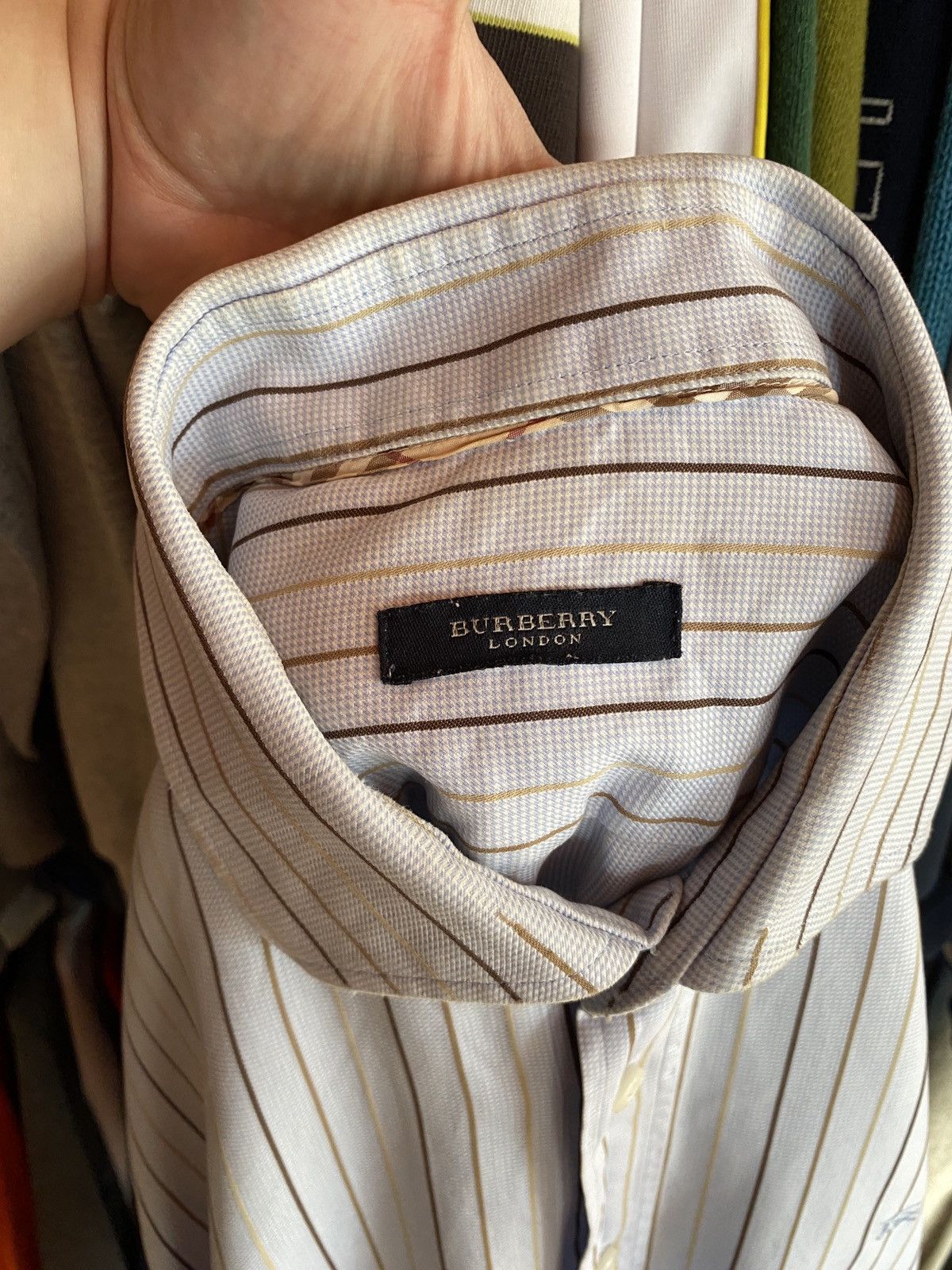 Burberry VINTAGE BURBERRY STRIPED BUTTON UP SHIRT Y2k Size US L / EU 52-54 / 3 - 3 Thumbnail