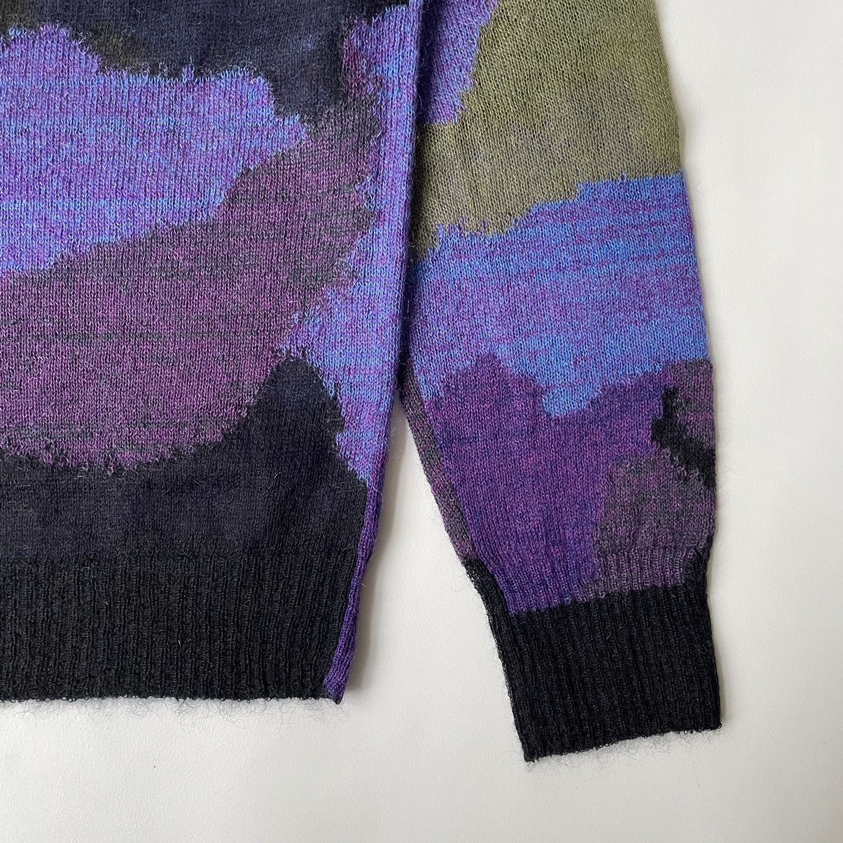 Dries Van Noten Sample Abstract Camo Mohair Sweater Size US L / EU 52-54 / 3 - 10 Thumbnail