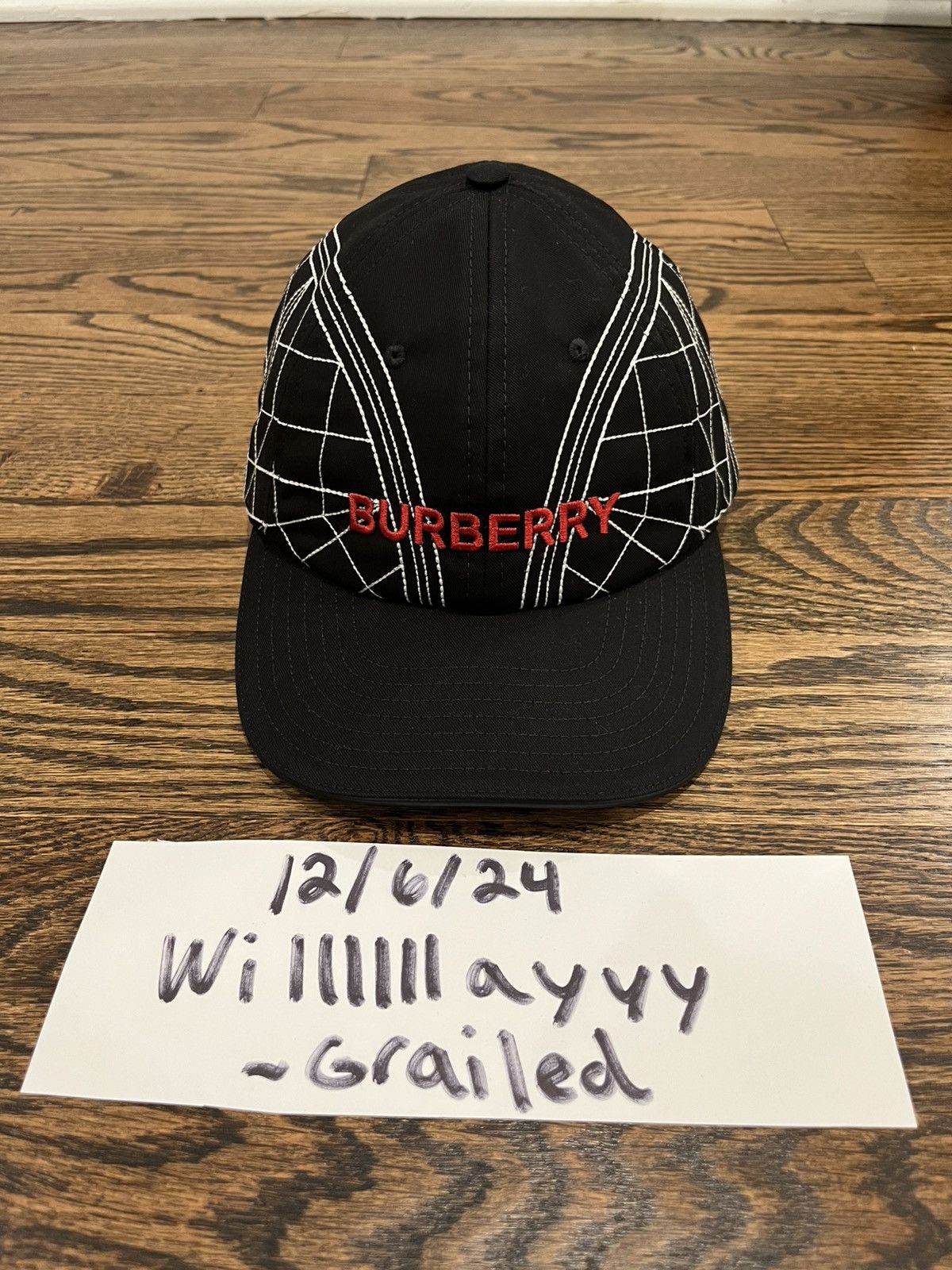 Burberry Burberry Embroidered Star Cotton Gabardine Baseball Cap Size ONE SIZE - 8 Thumbnail