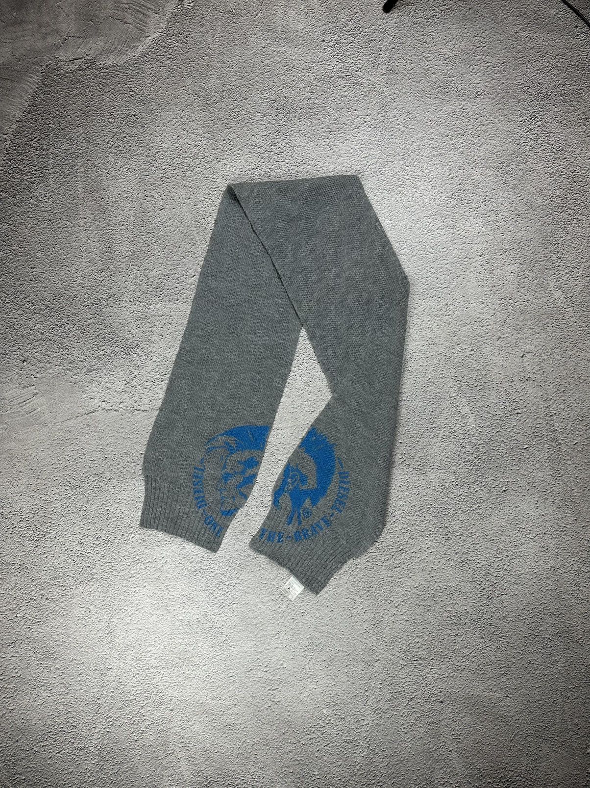 Diesel Vintage Diesel Scarf Big Logo Y2K Logo Gray 🧣 Size ONE SIZE - 1 Thumbnail