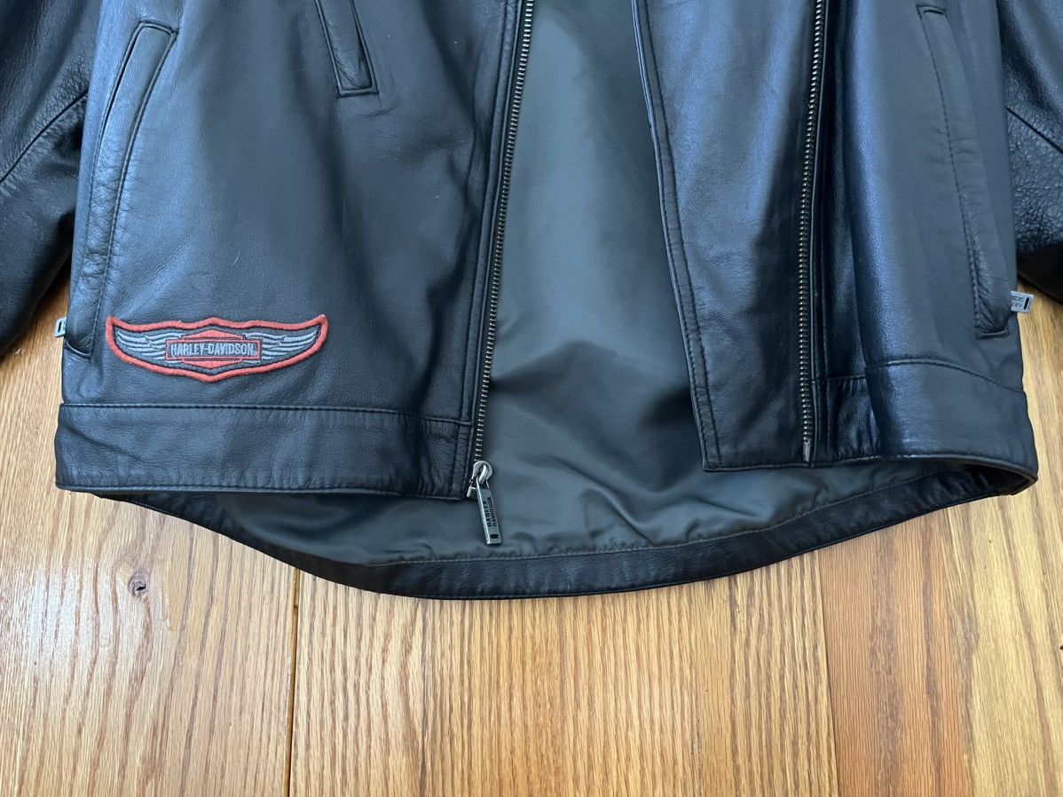 Harley Davidson Mint NOS 2002 Harley-Davidson Hacienda Leather Jacket Sz LW Size L / US 10 / IT 46 - 4 Thumbnail