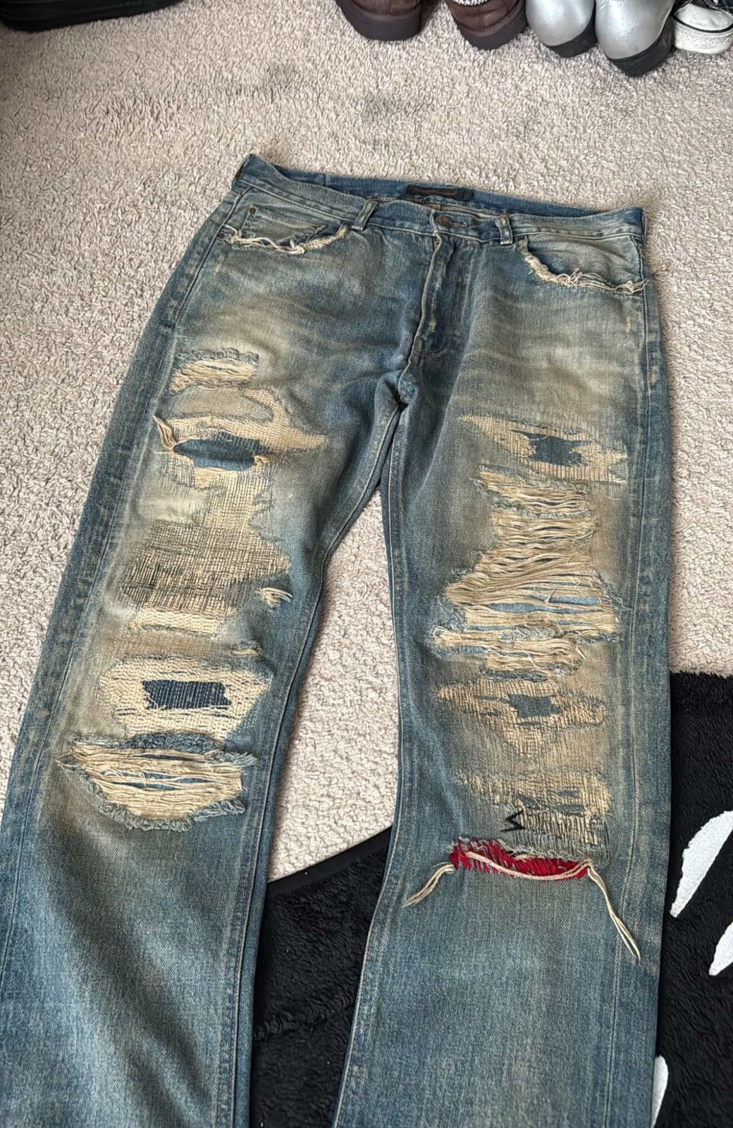 Undercover 04 Undercover 68 red yarn denim SOLD Size US 33 - 10 Thumbnail
